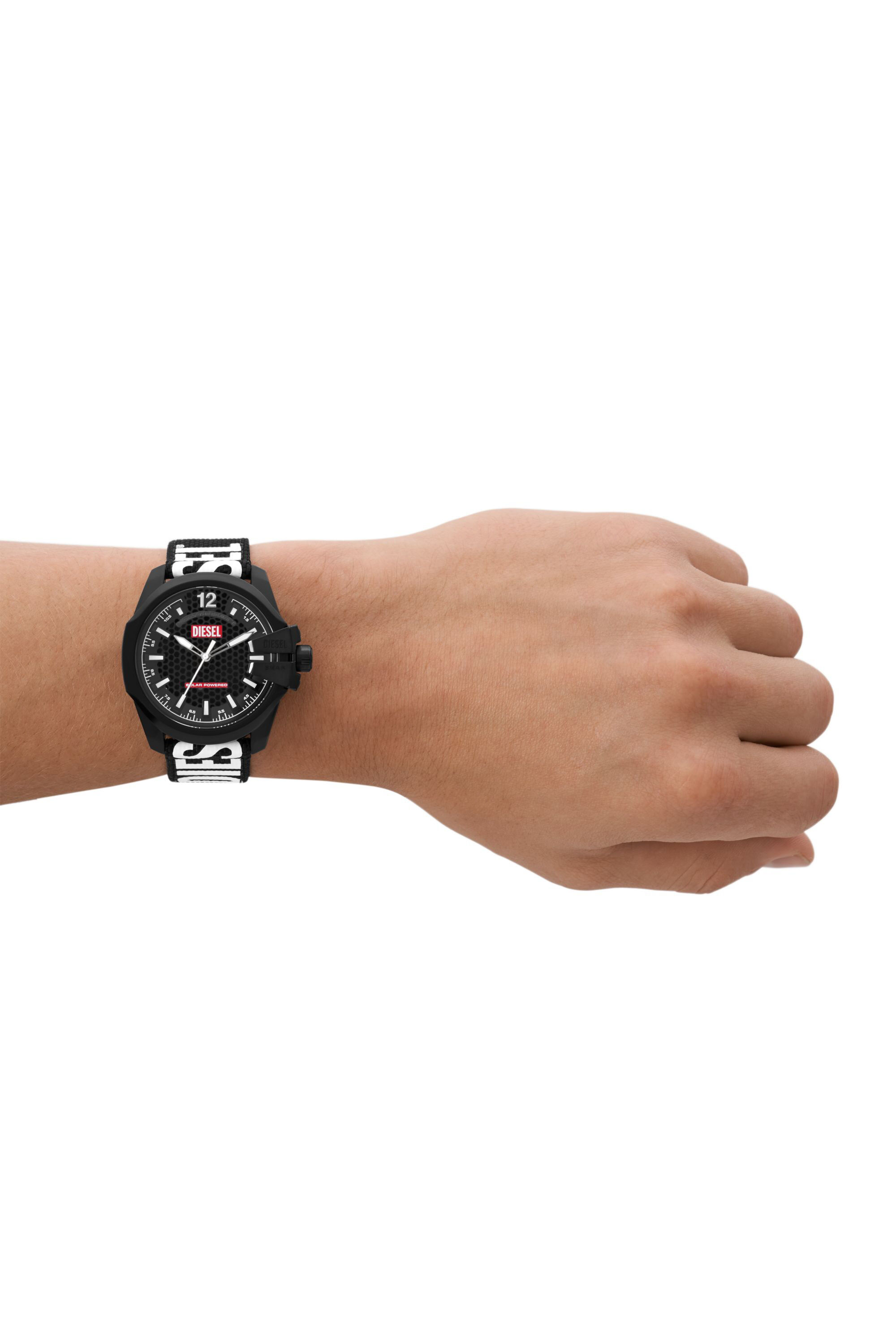 Diesel - DZ4653, Male's Baby Chief solar-powered black rpet watch in Black/White - 4