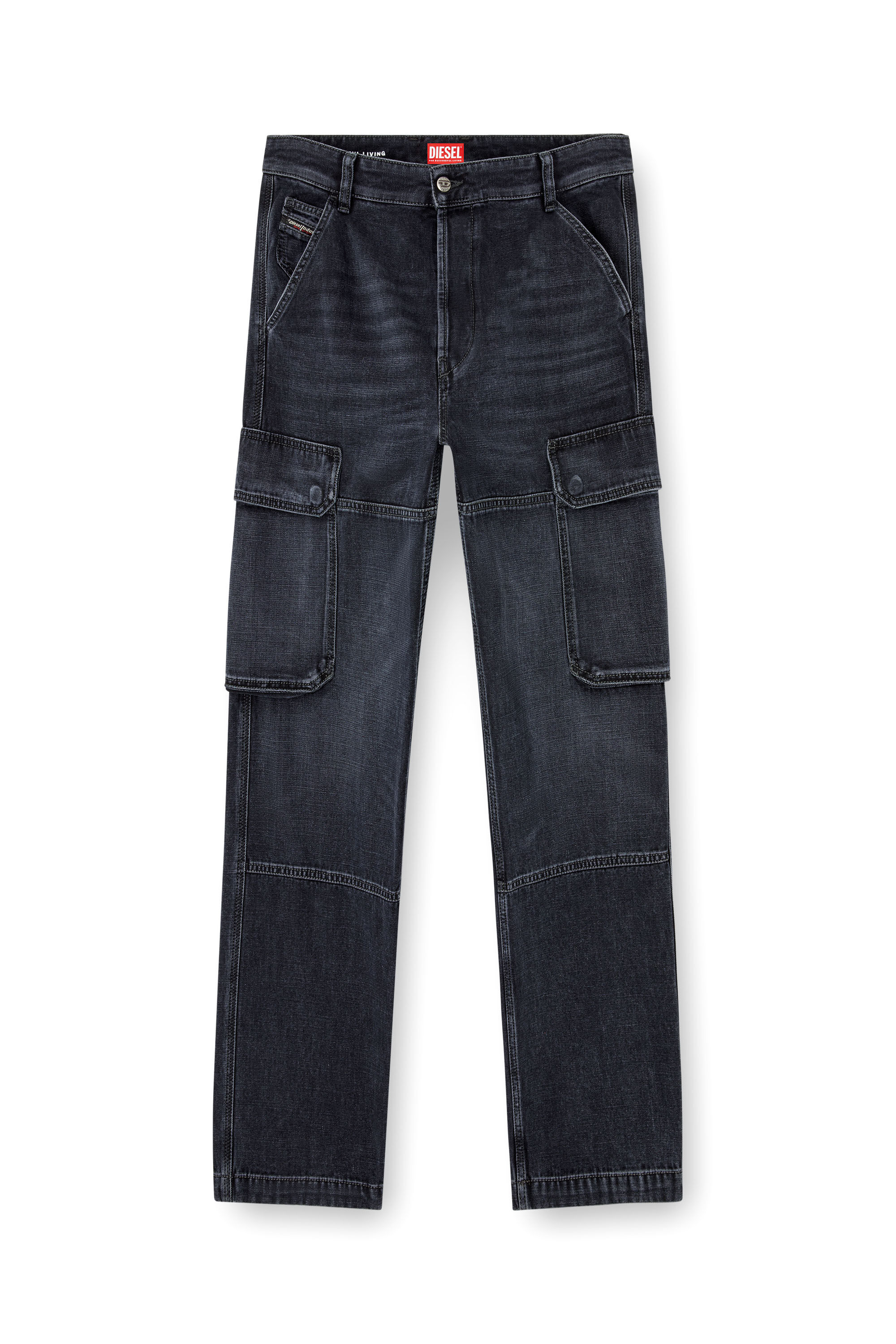 Diesel - Regular Jeans D-Uty 007Z9 Homme, Noir/Gris foncé - Image 2