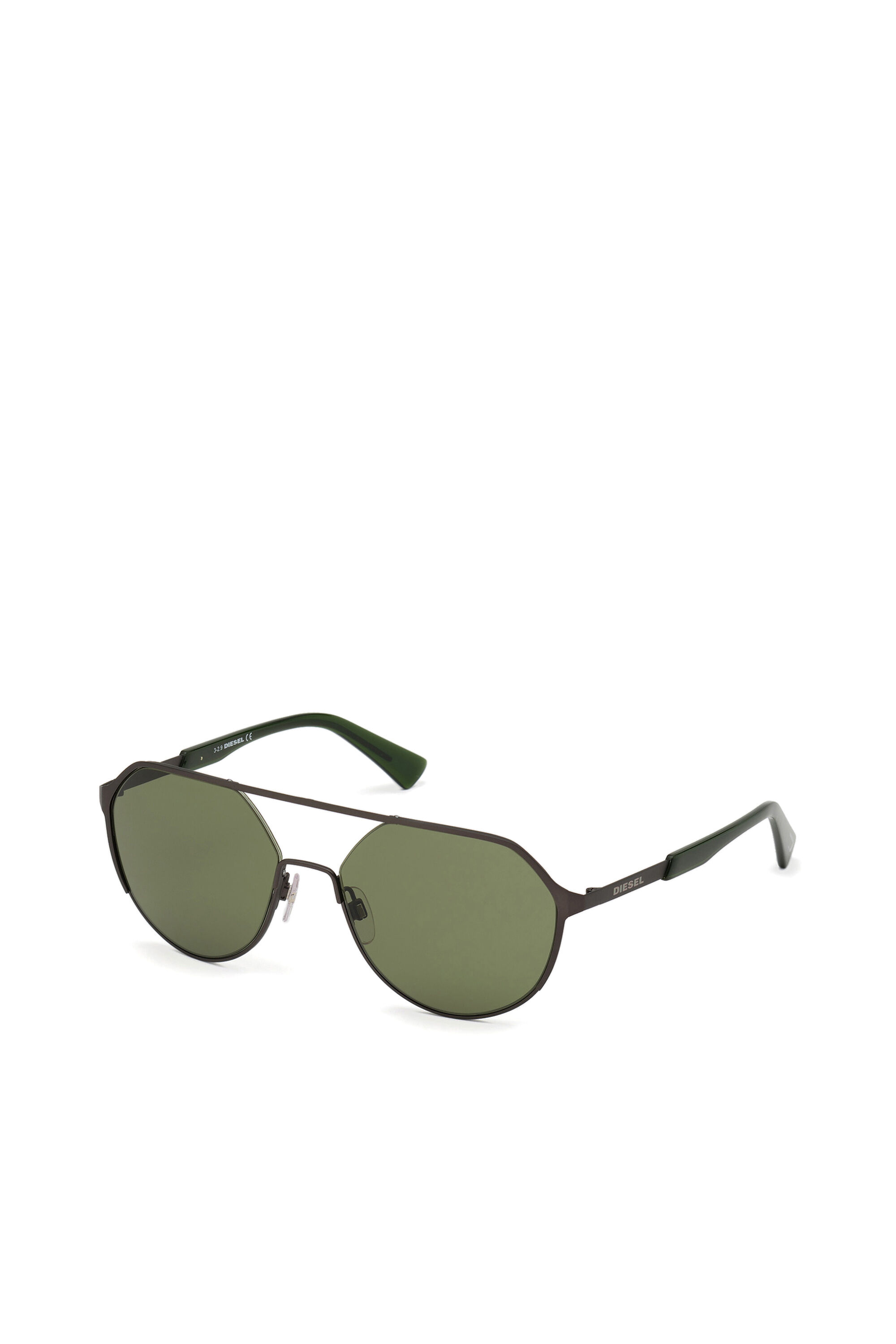 Diesel - DL0324, Lunettes rondes en métal Homme in Noir - 2