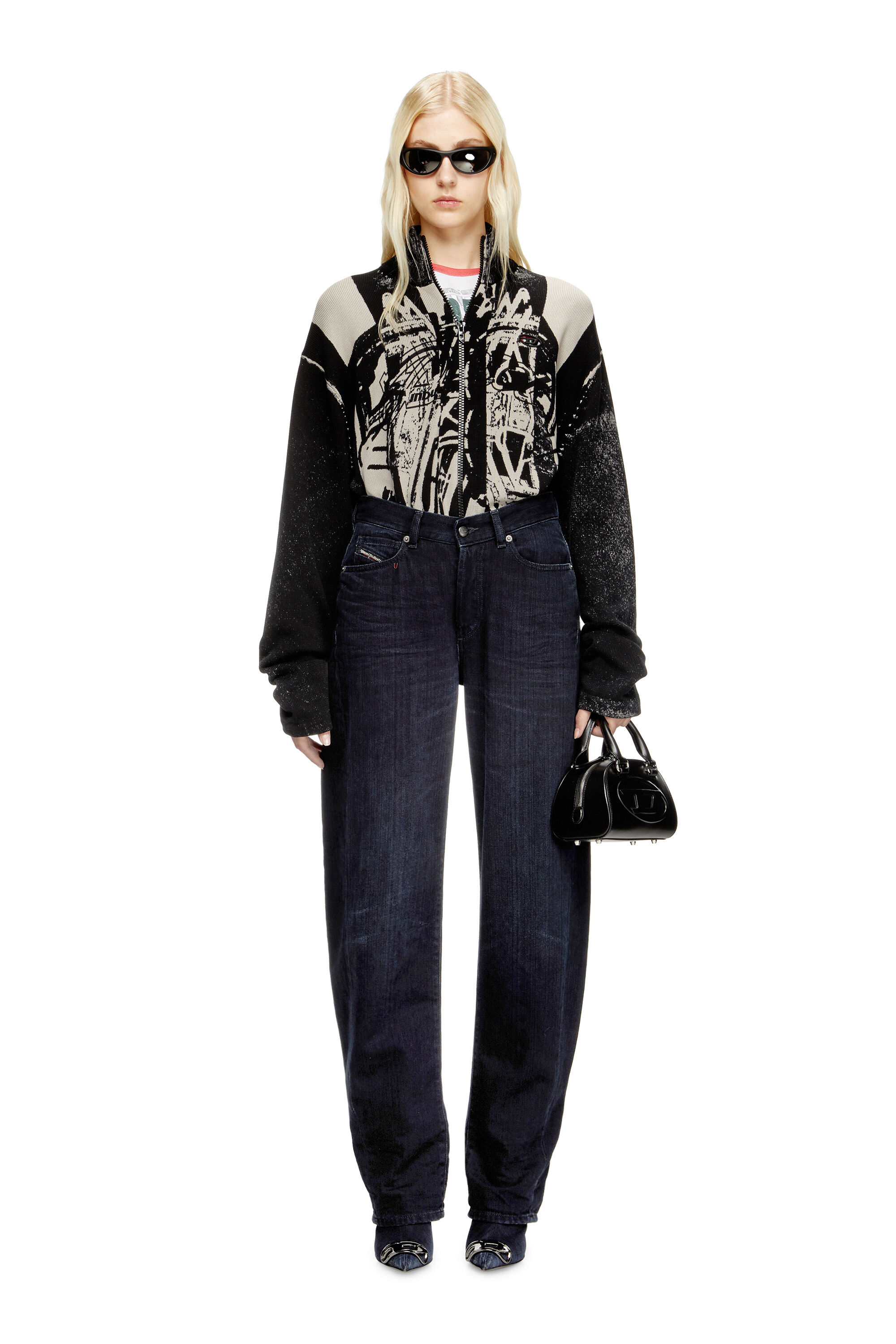 Diesel - Female's Relaxed Jeans 1974 D-Ellz 09L54, Dark Blue - 1