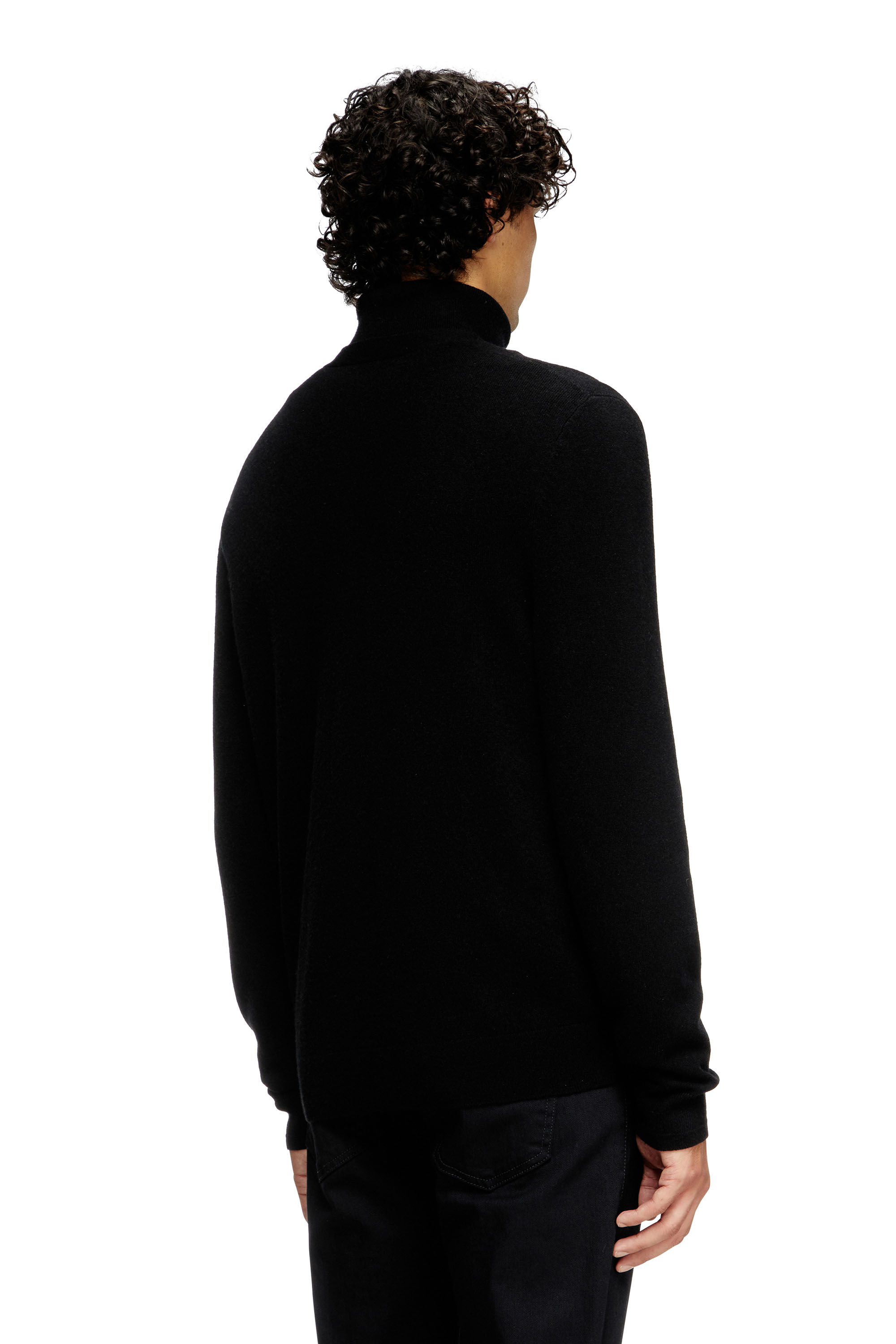 Diesel - K-ZANNIS, Male's Wool and cashmere cardigan in Black - 4