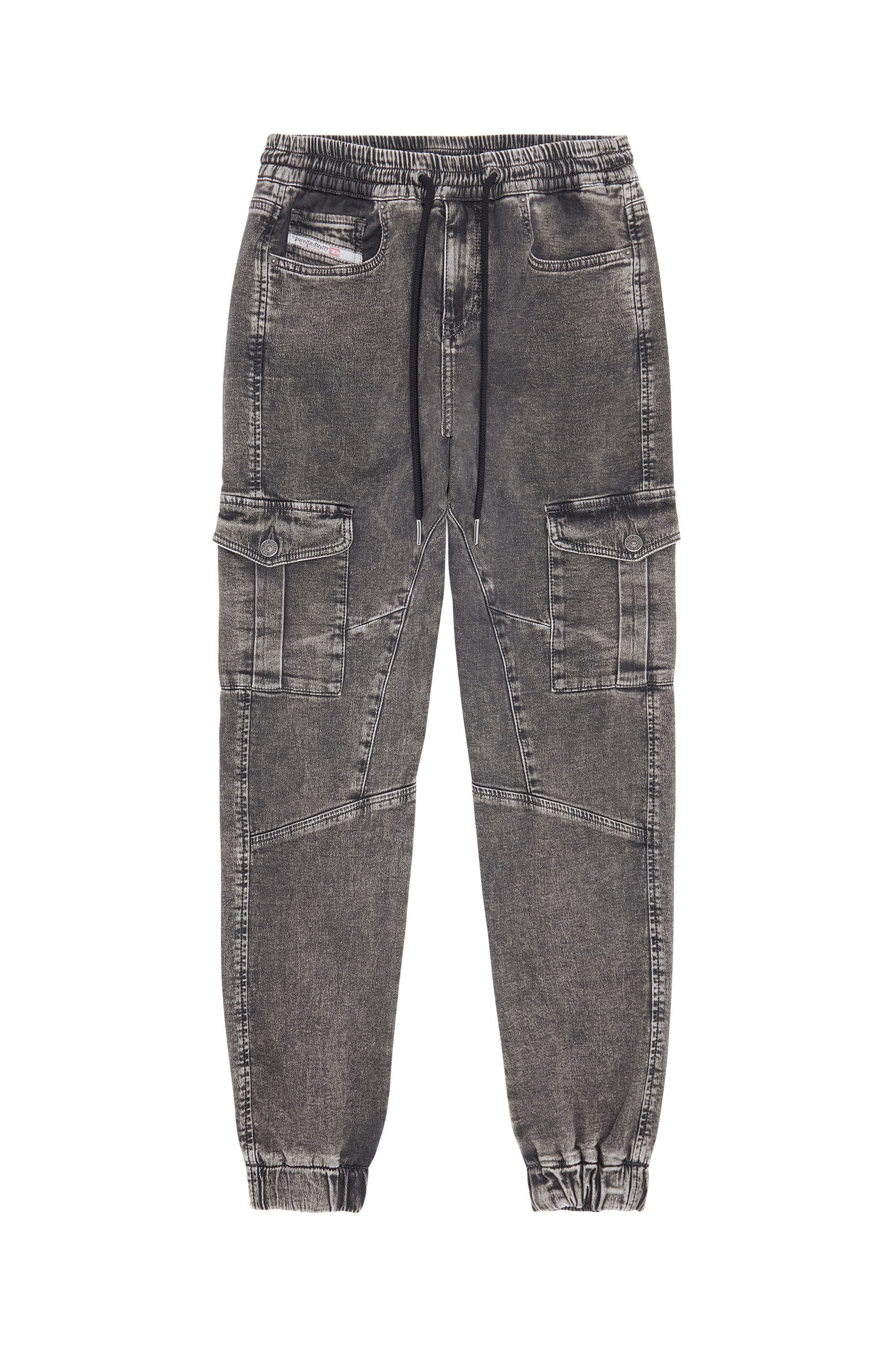 Diesel - D-Ursy Track Denim 069ZF Slim, Noir/Gris foncé - Image 2