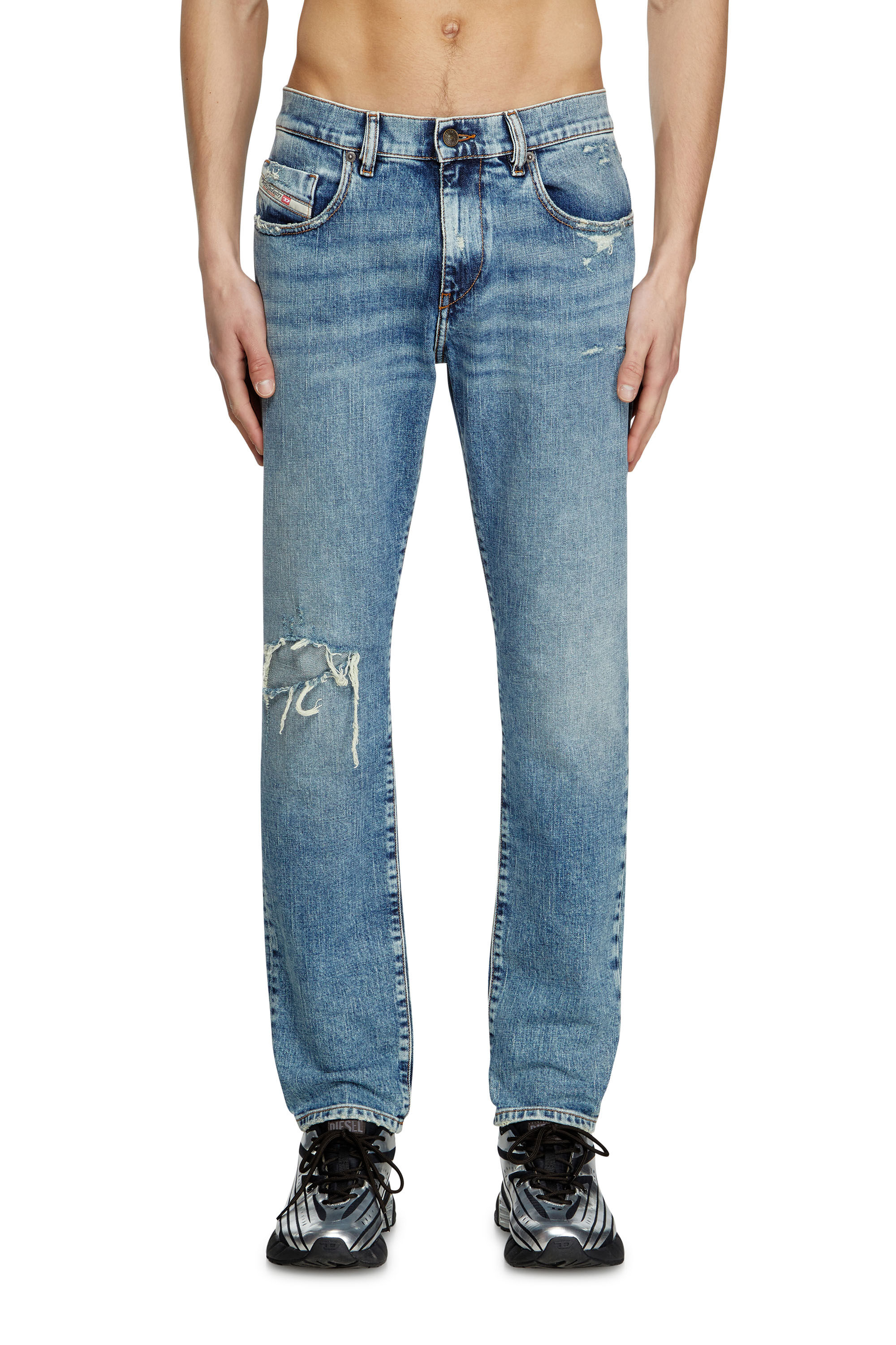 Diesel - Slim Jeans 2019 D-Strukt 09L34 Homme, Bleu Clair - Image 3