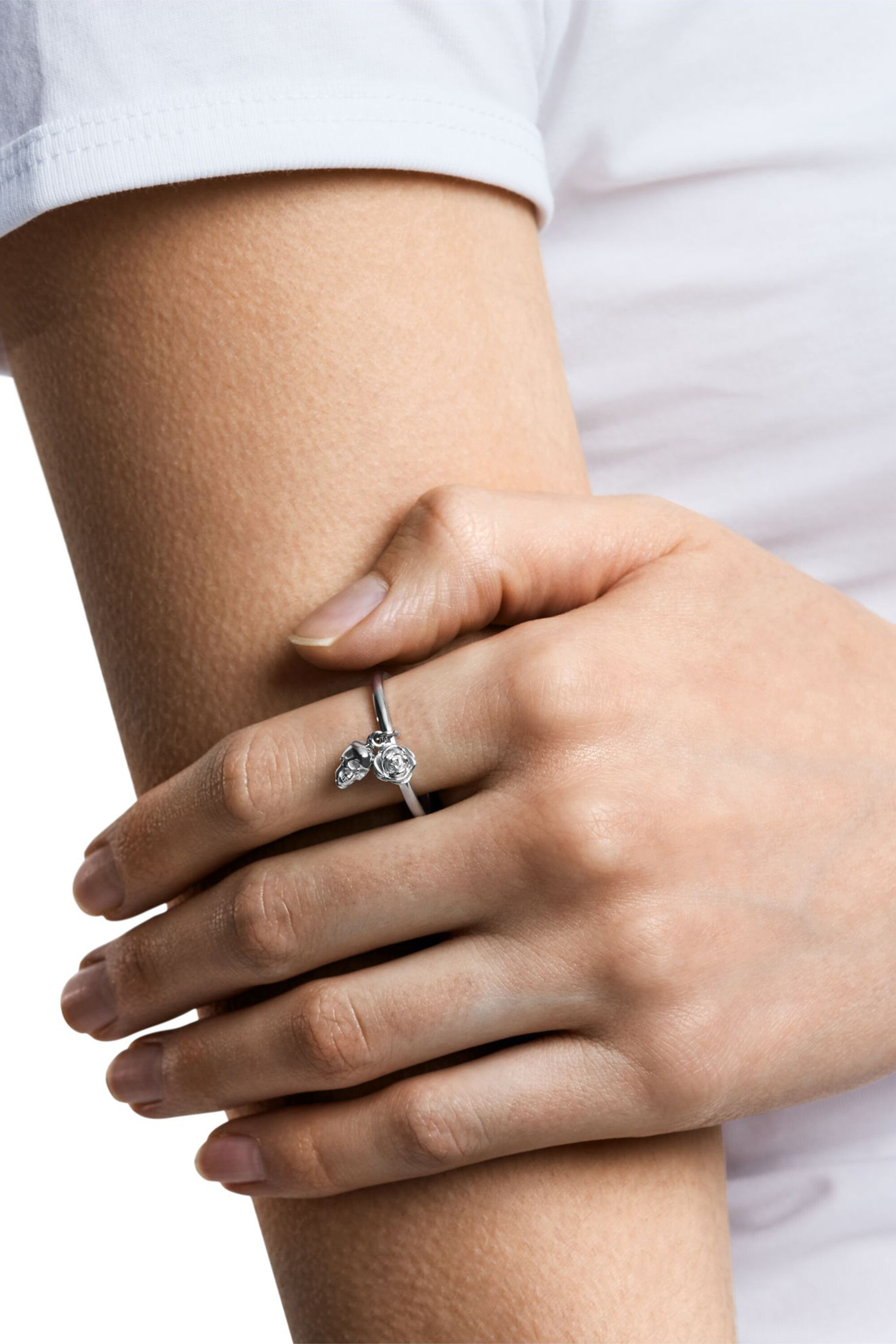 Diesel - DX1602040, Bague à breloque crâne en acier inoxydable Mixte in Gris argenté - 3