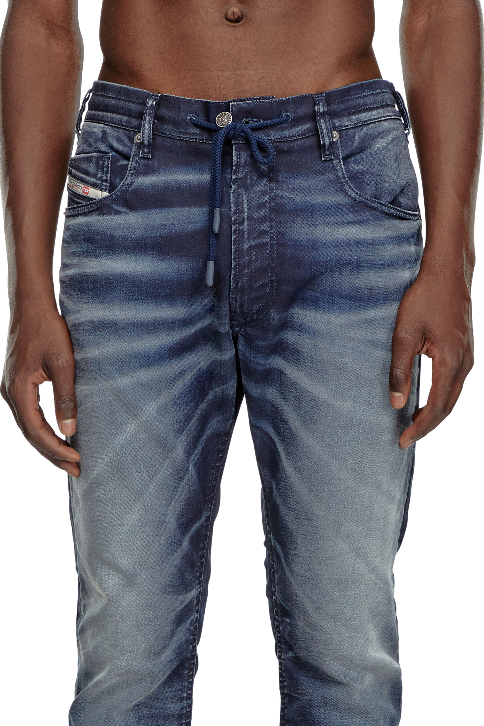 Diesel - Male Tapered 2030 D-Krooley Joggjeans® 068MD, Dark Blue - Image 5