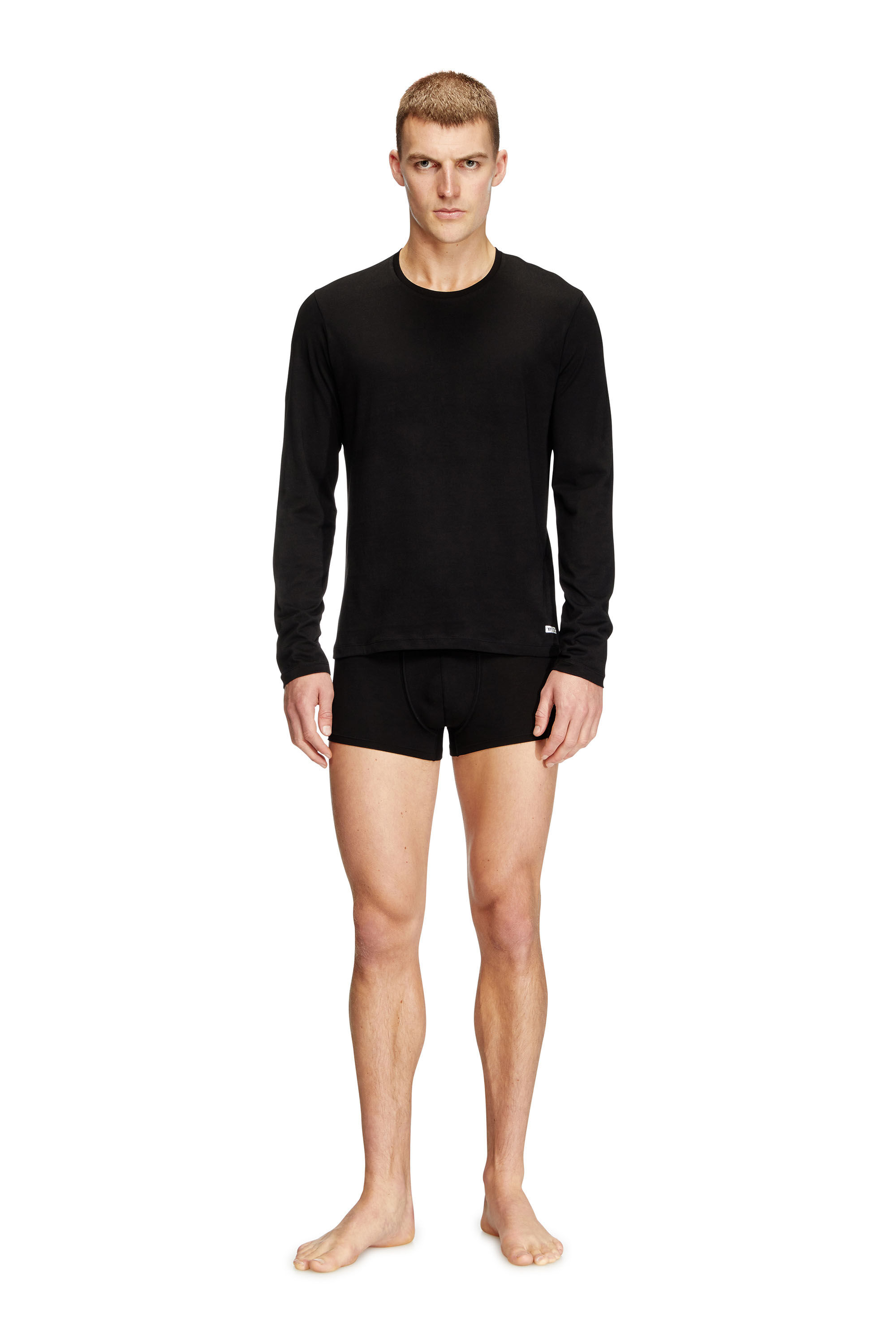 Diesel - KIRK-D-BOX, Male's Long-sleeve cotton T-shirt in Black - 1