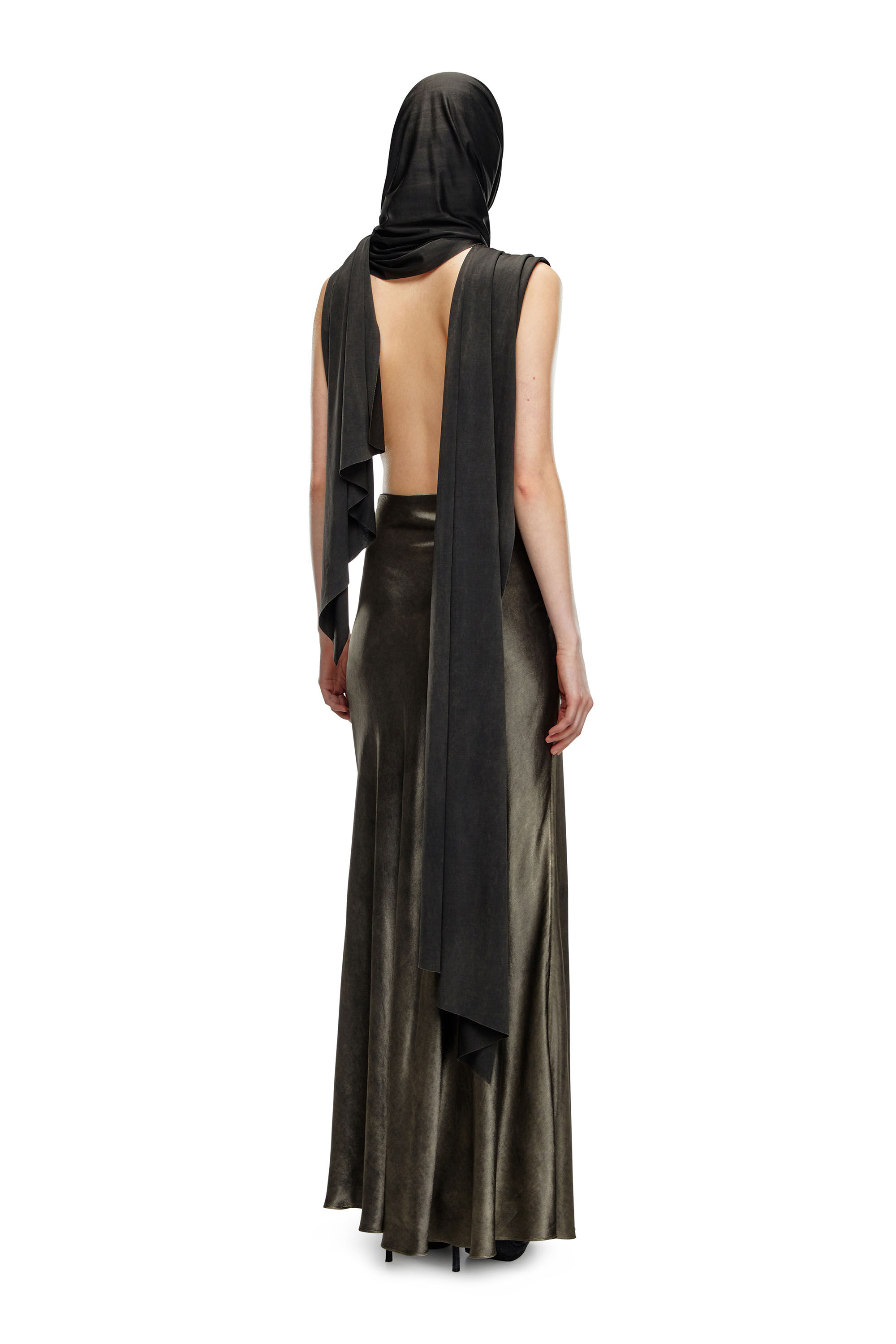 Diesel - O-DYVA, Rope en satin avec empiècements foulard Femme in Polychrome - 3