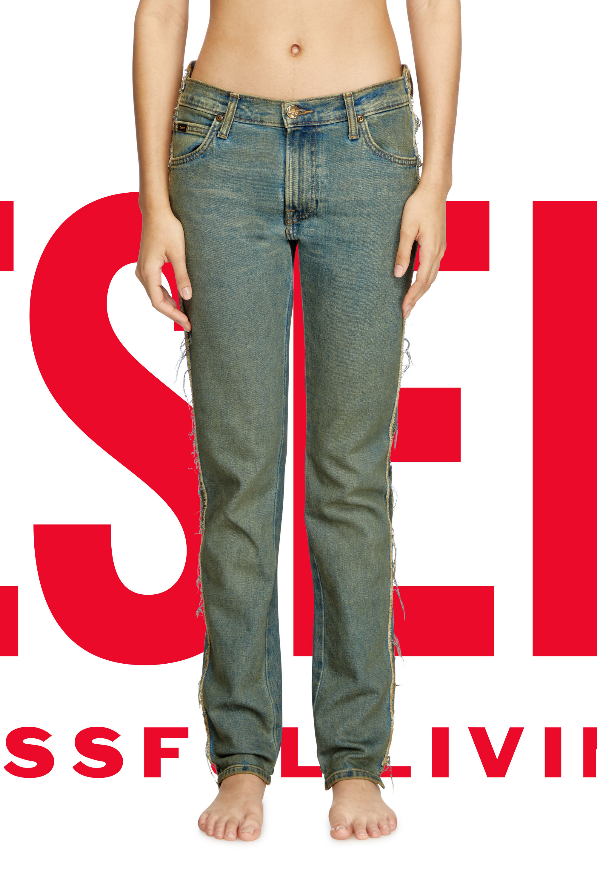 Diesel - Regular Jeans Dieseloves 04 09M98 Homme, Bleu Foncé - Image 7