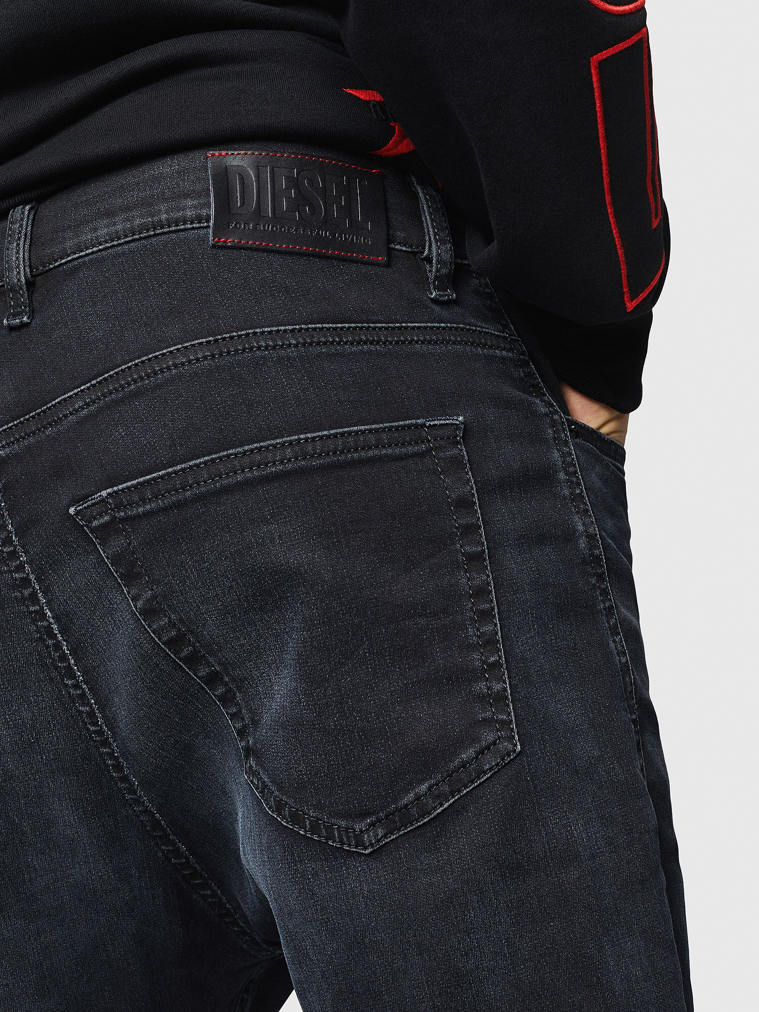 Diesel - D-Vider JoggJeans 069GE, Black/Dark Grey - Image 5