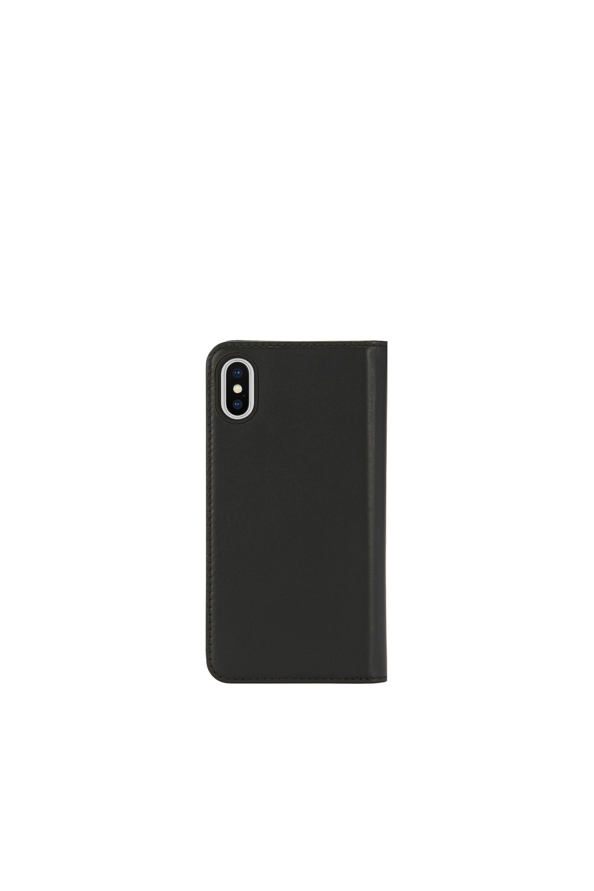 Diesel - SLIM LEATHER FOLIO IPHONE X, Étui fin en cuir avec logo, iPhone X Mixte in Noir - 2
