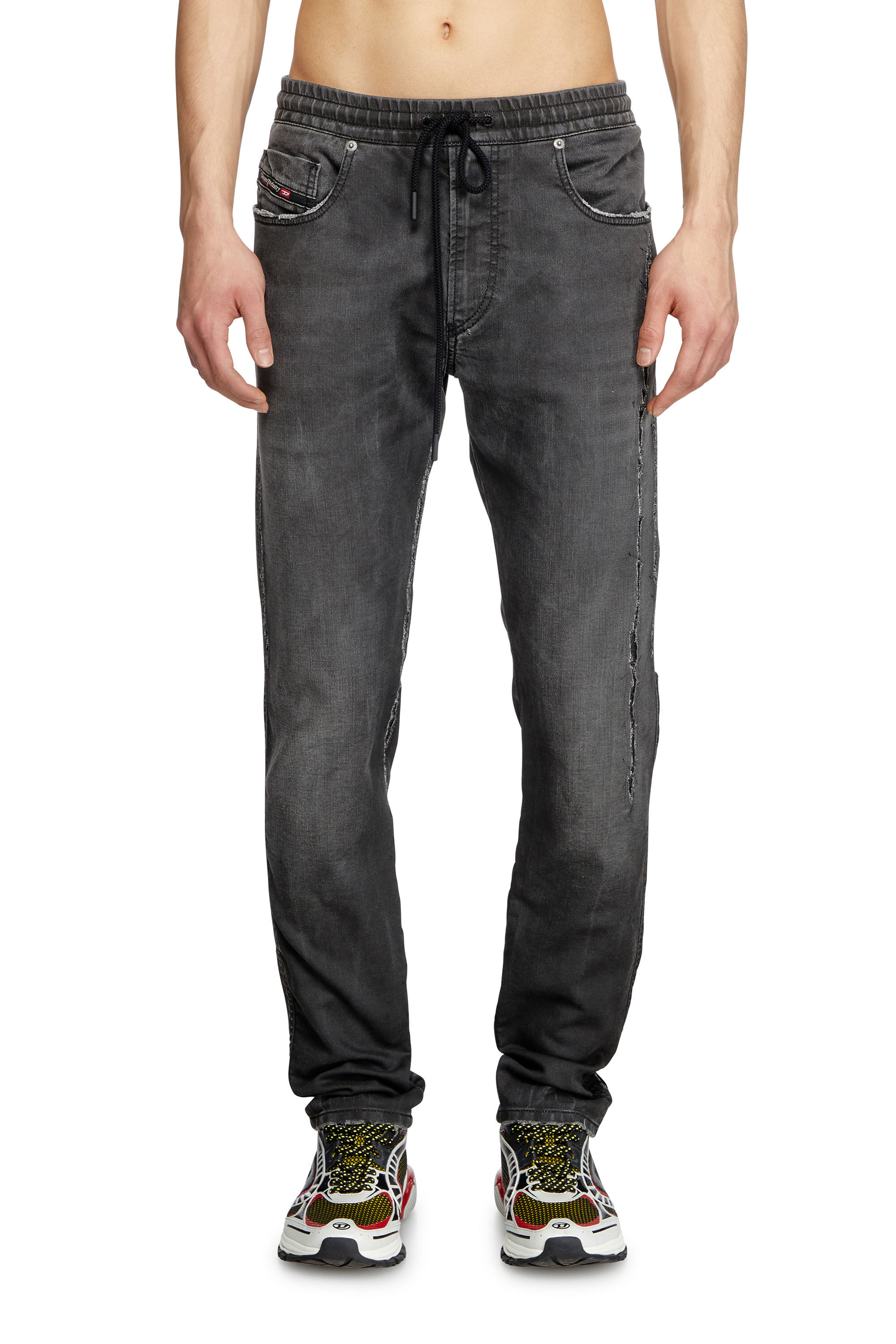 Diesel - Slim 2060 D-Strukt Joggjeans® 09K67 Homme, Noir/Gris foncé - Image 3