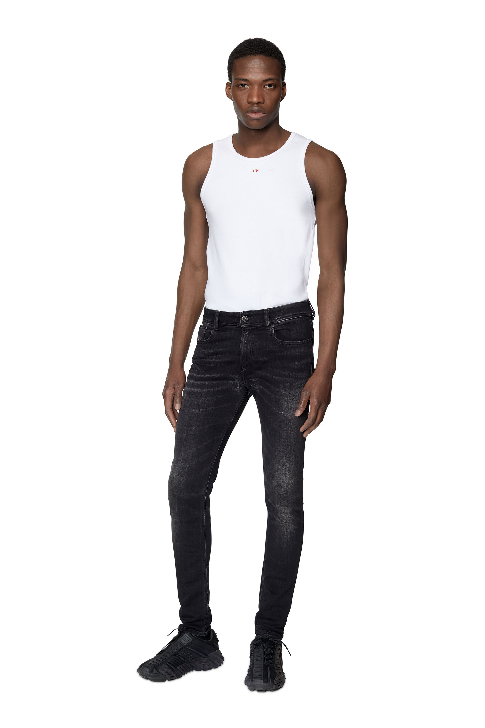 Grey black skinny sales jeans
