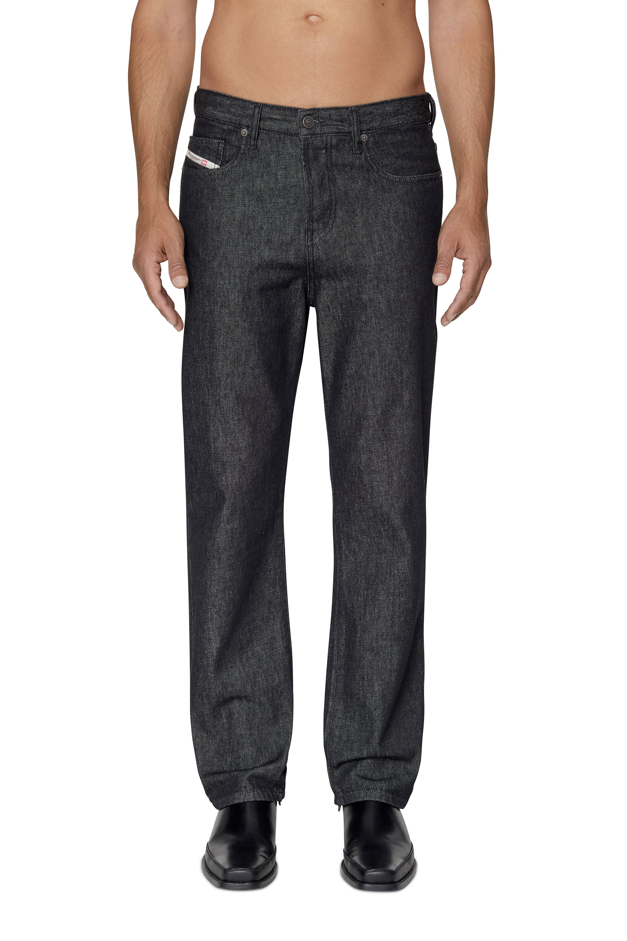 2020 D VIKER Man Straight Black Jeans Diesel