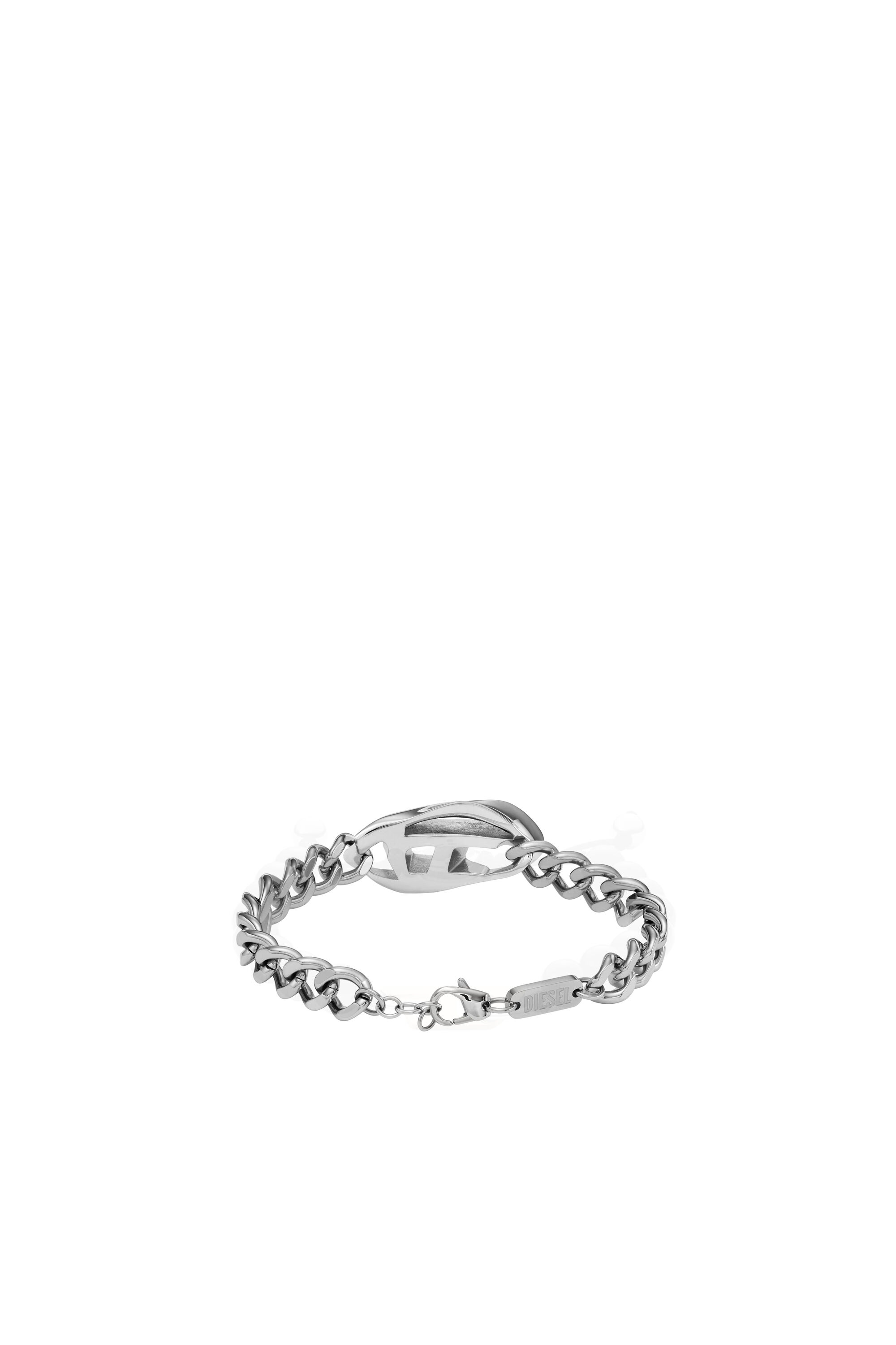 Diesel - DX1413, Bracelet chaîne en acier inoxydable Mixte in Gris argenté - 2