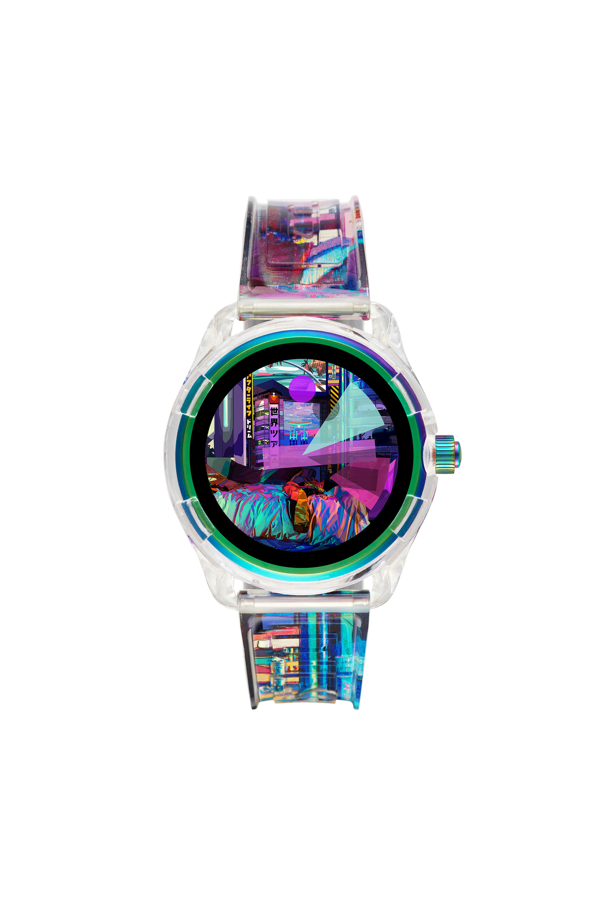 Diesel - DT2023, Male's On x MDJ limited-edition fadelite smartwatch and strap set in White - 5