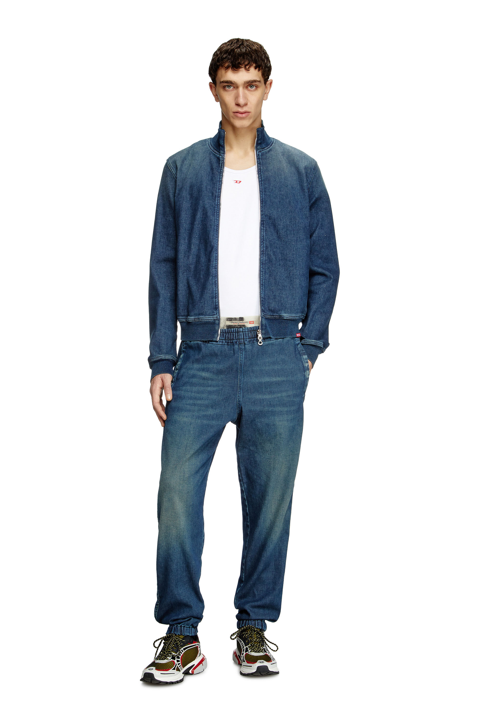 Diesel - Unisex's Slim D-Labb Track denim 09L75, Medium Blue - 1