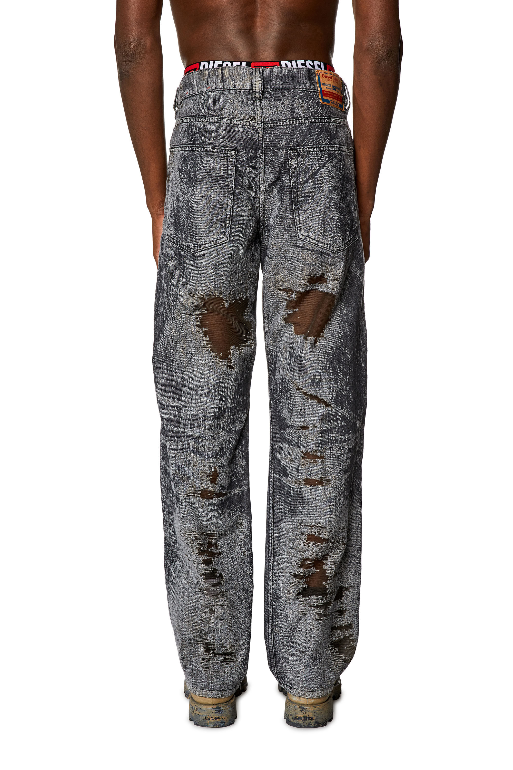 Diesel - Male's Straight Jeans 2010 D-Macs 007T7, Black/Dark Grey - 4