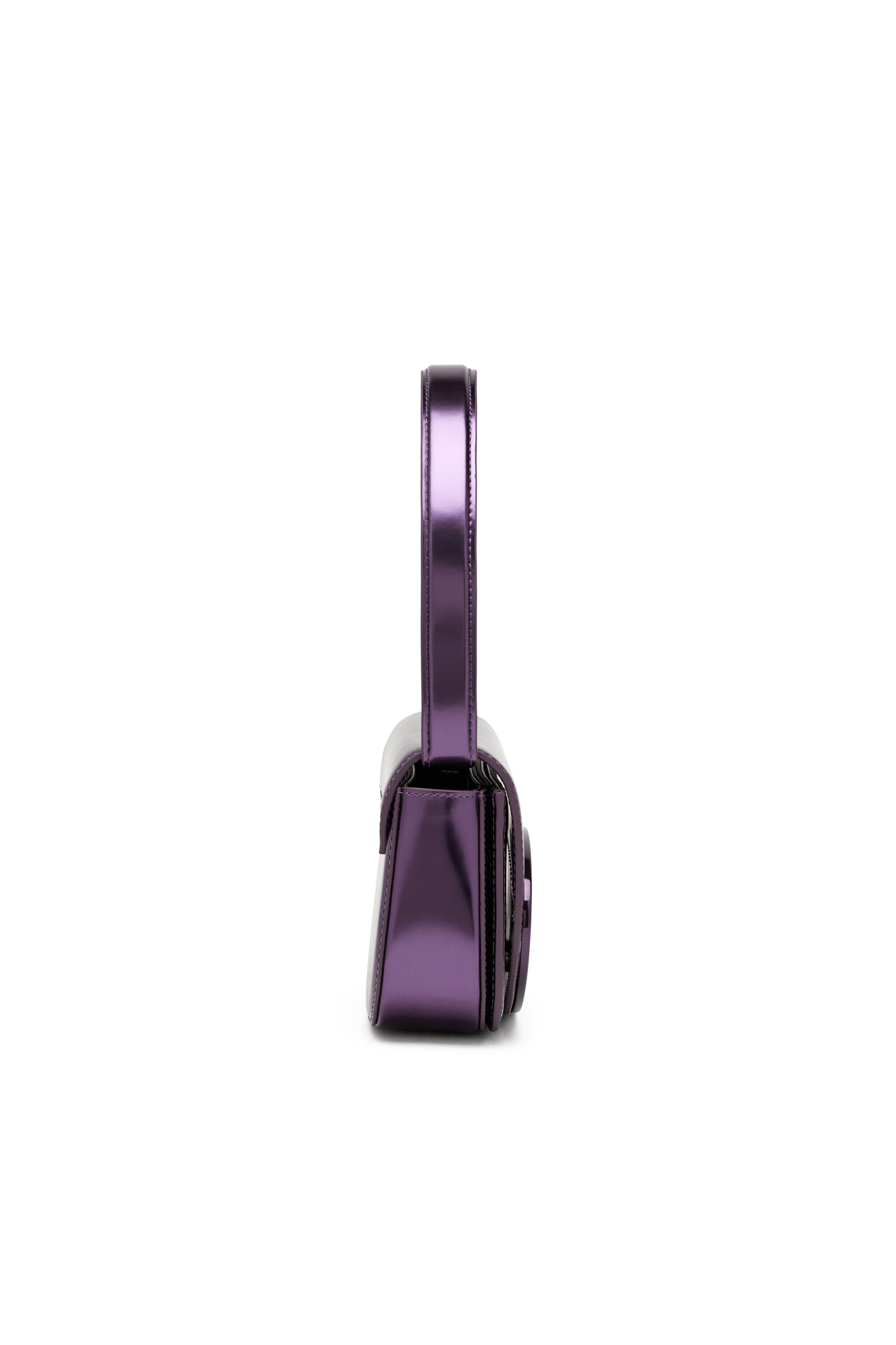 Diesel - 1DR, Female's 1DR-Iconic shoulder bag in mirrored leather in Dark Violet - 4