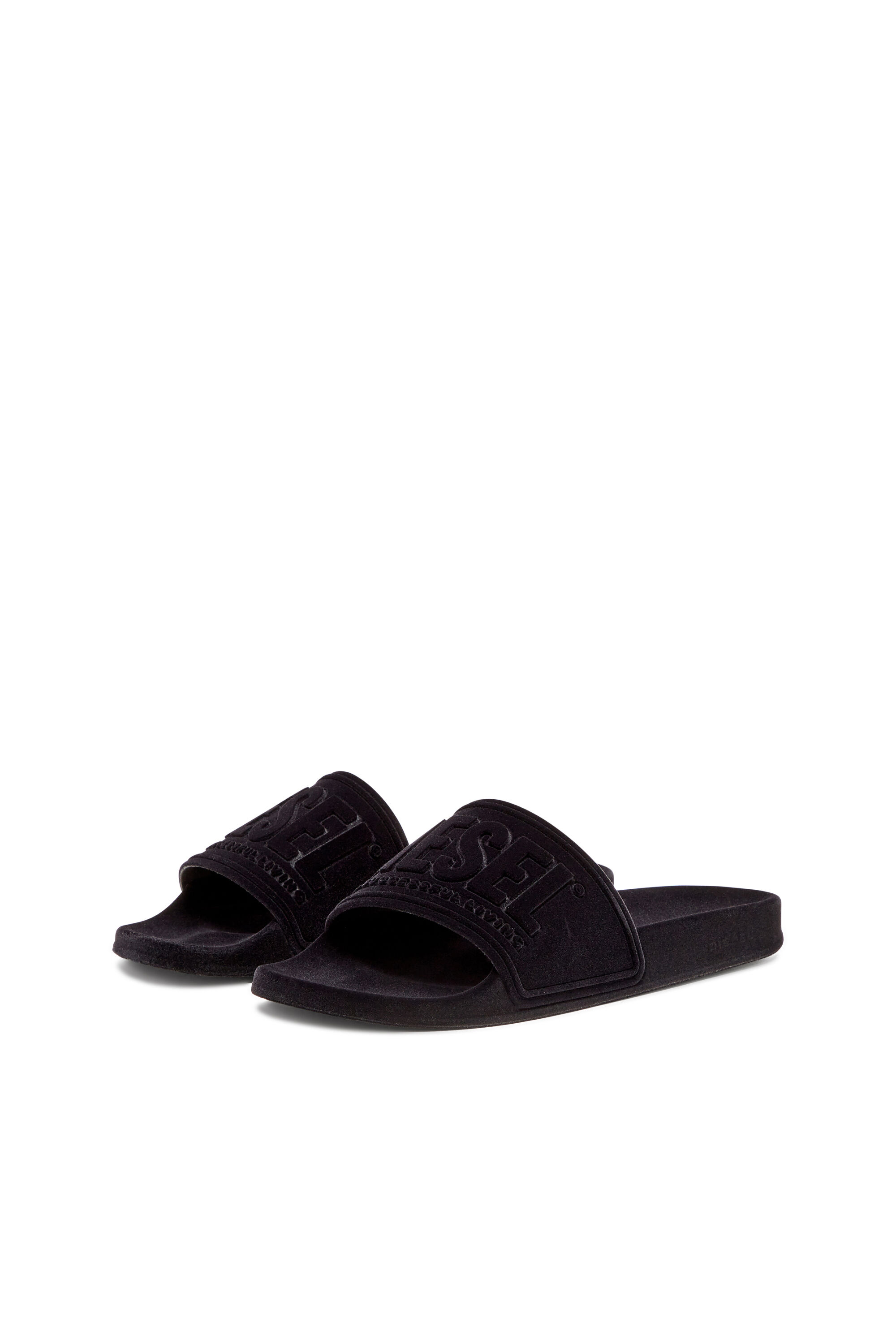 Diesel - SA-MAYEMI CC W, Female's Sa-Mayemi-Pool slides with velvety flocking in Black - 8
