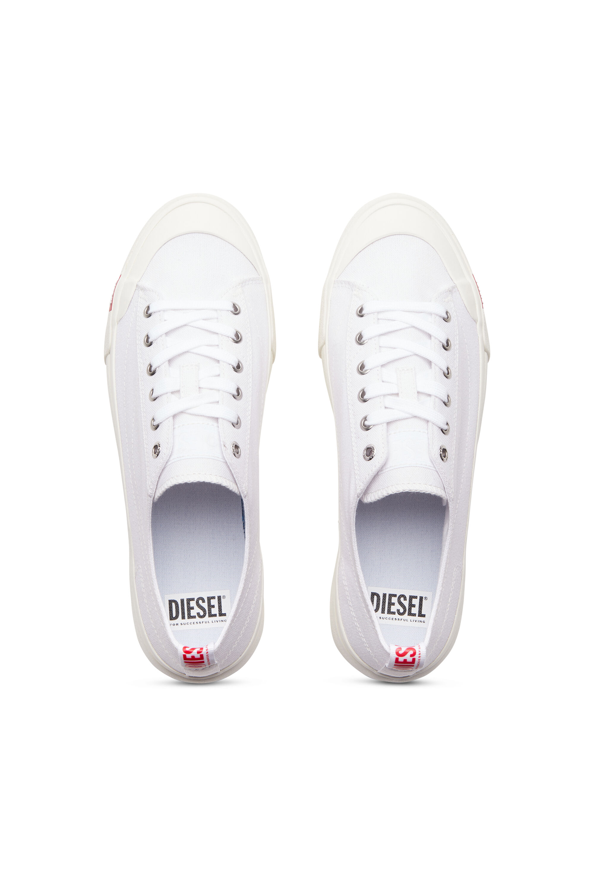 Diesel - S-ATHOS LOW, Male's S-Athos Low-Canvas sneakers in White - 4