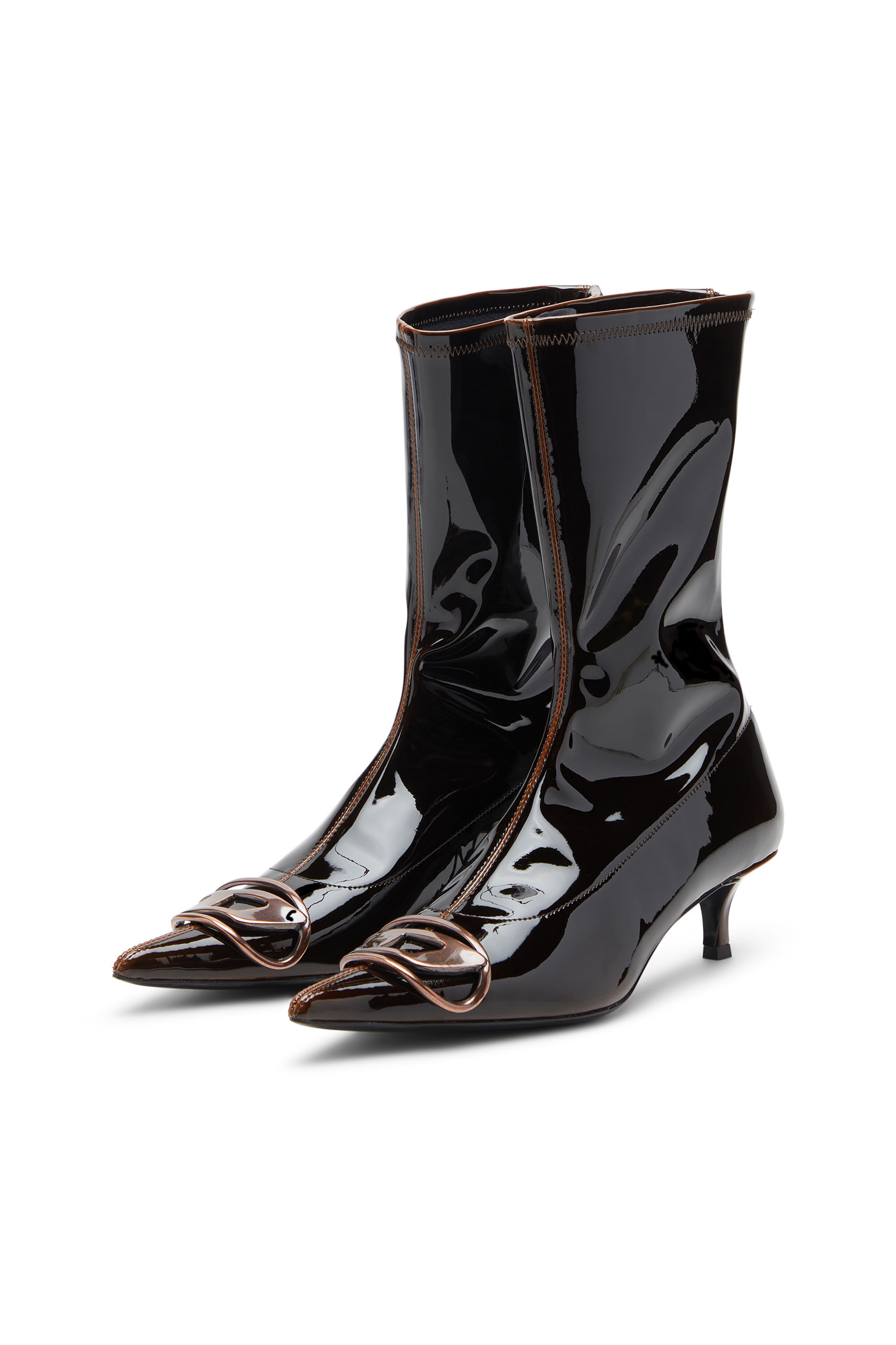 Diesel - D-VENUS KITTIE BT, Female's D-Venus-Ankle boots in liquid PU in Blue/Brown - 7