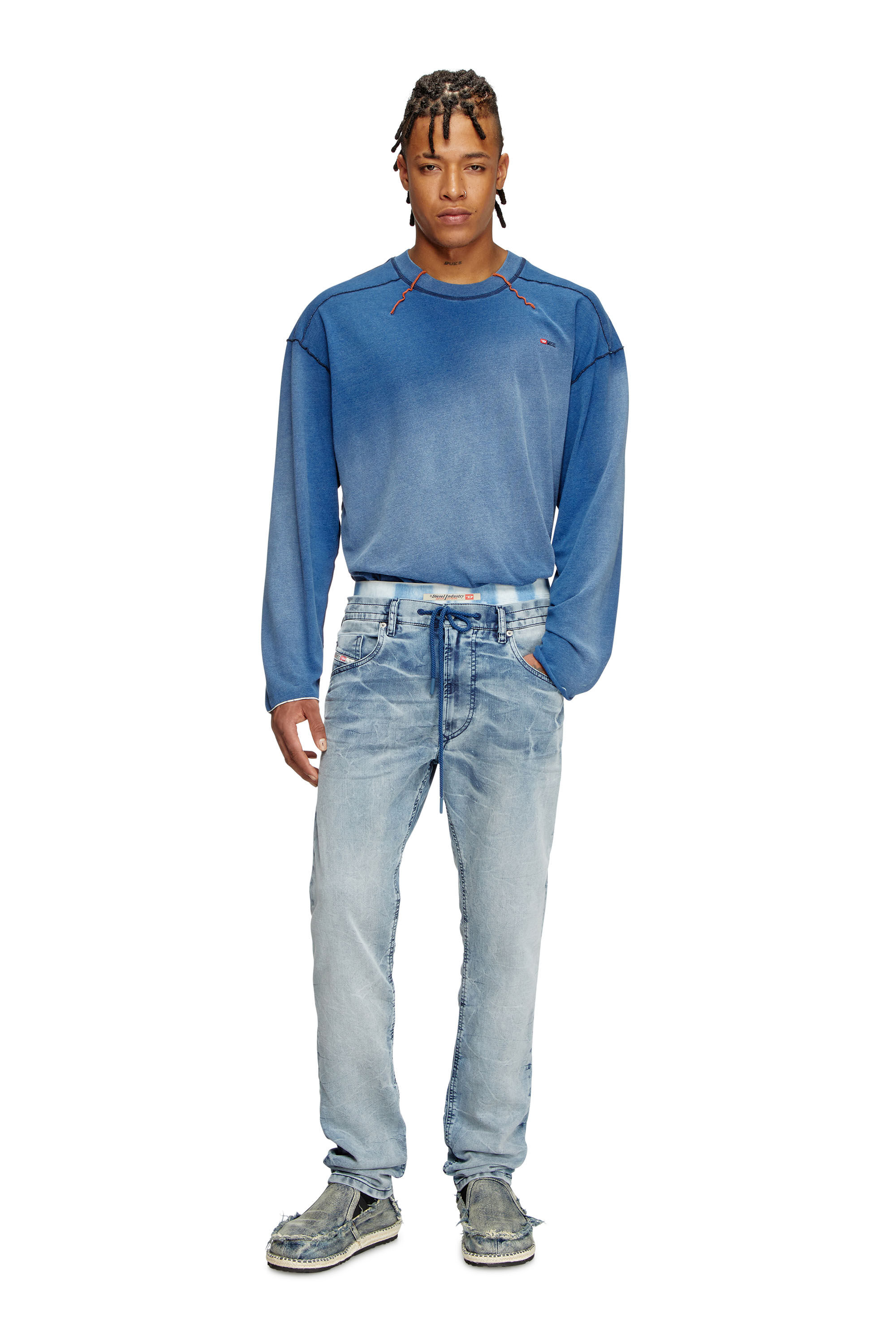 Diesel - Male's Regular 2030 D-Krooley Joggjeans® 068PK, Light Blue - 1