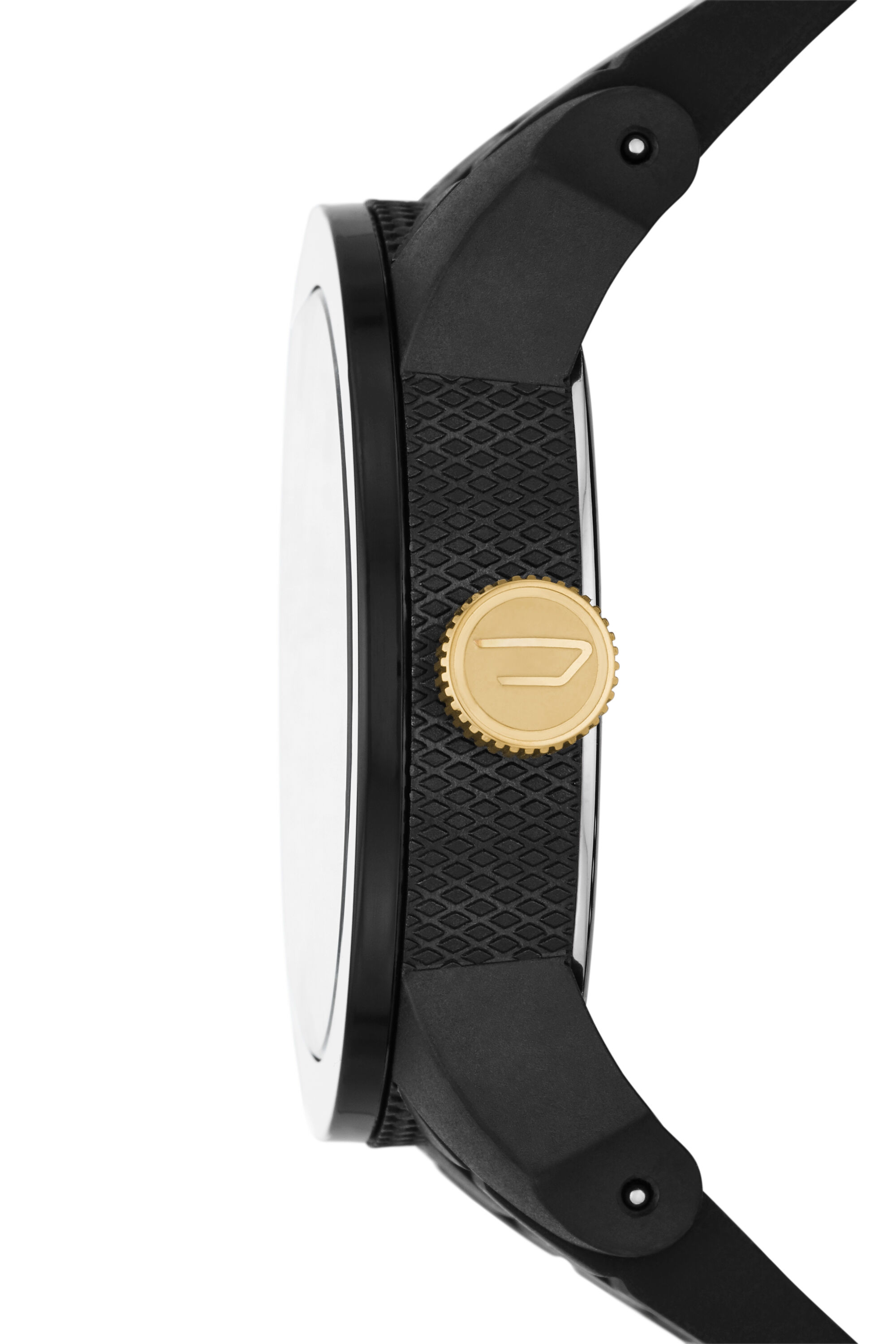 Diesel - DZ1972, Montre Double Down avec un bracelet en silicone Mixte in Noir - 3