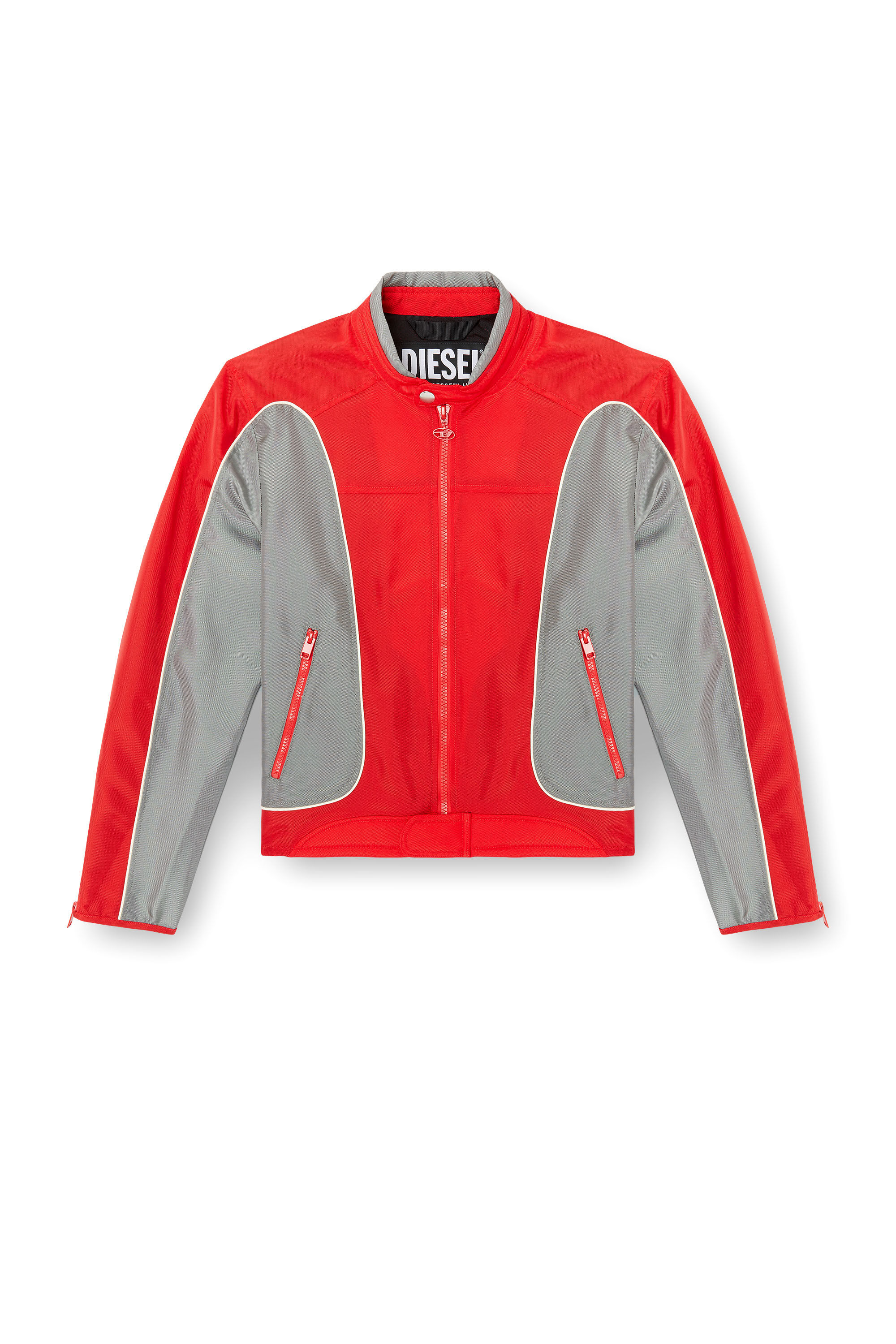 Diesel - J-BLINK-A, Veste biker color-block avec passepoil Homme in Polychrome - 2
