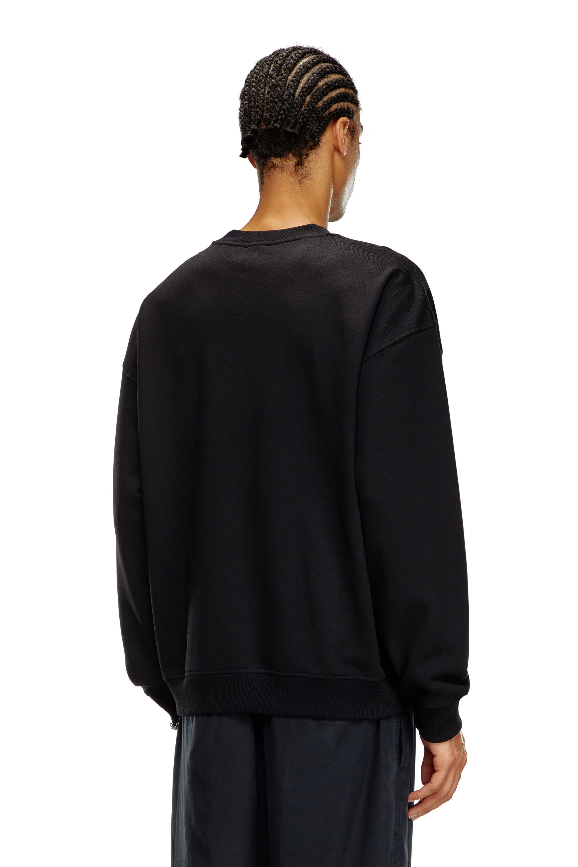 Diesel - S-BOXT-OD, Male's Sweatshirt with cut-out Oval D logo in Black - 4