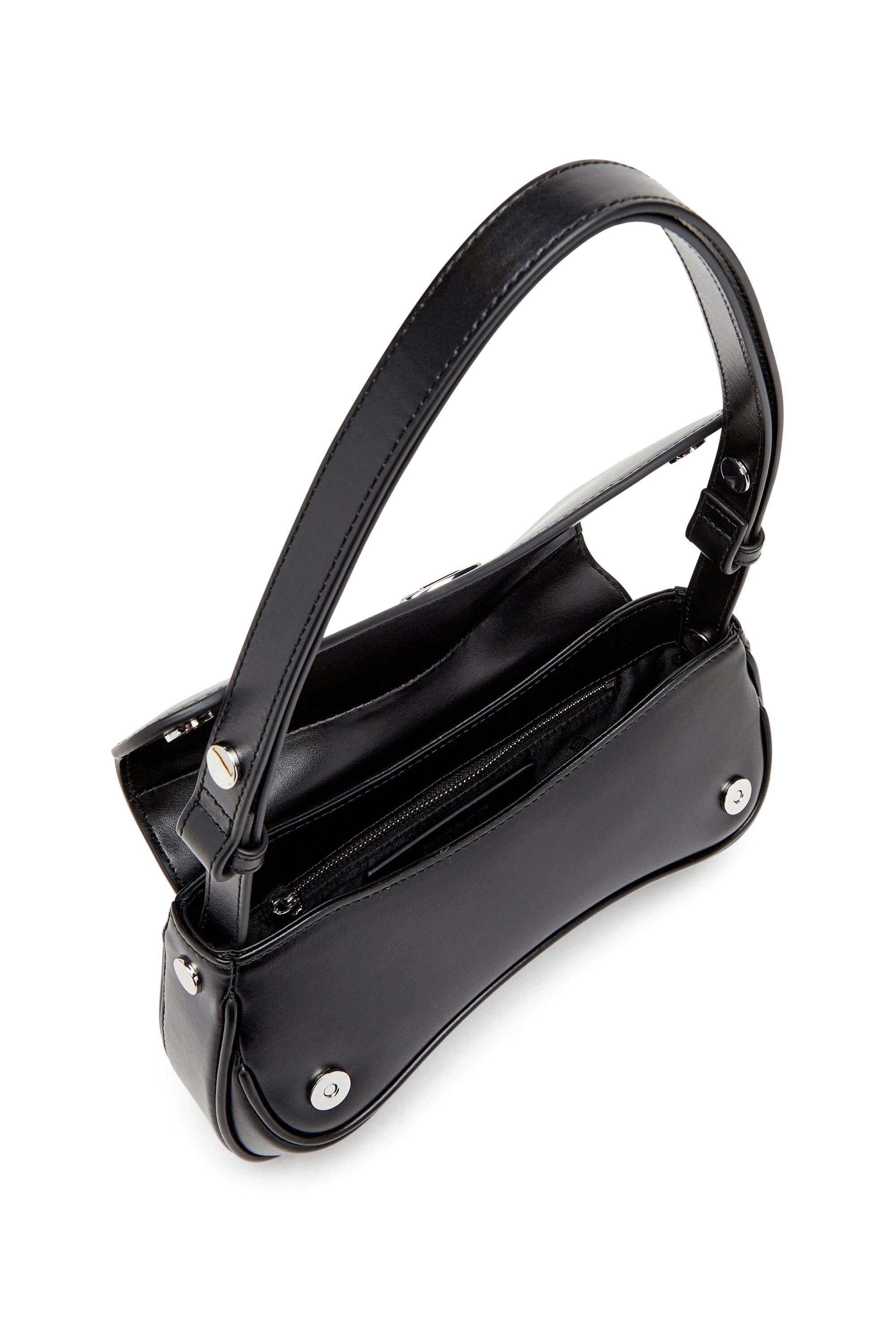 Diesel - PLAY CLUTCH, Female's Play-Semi gloss leather shoulder bag in Black - 2