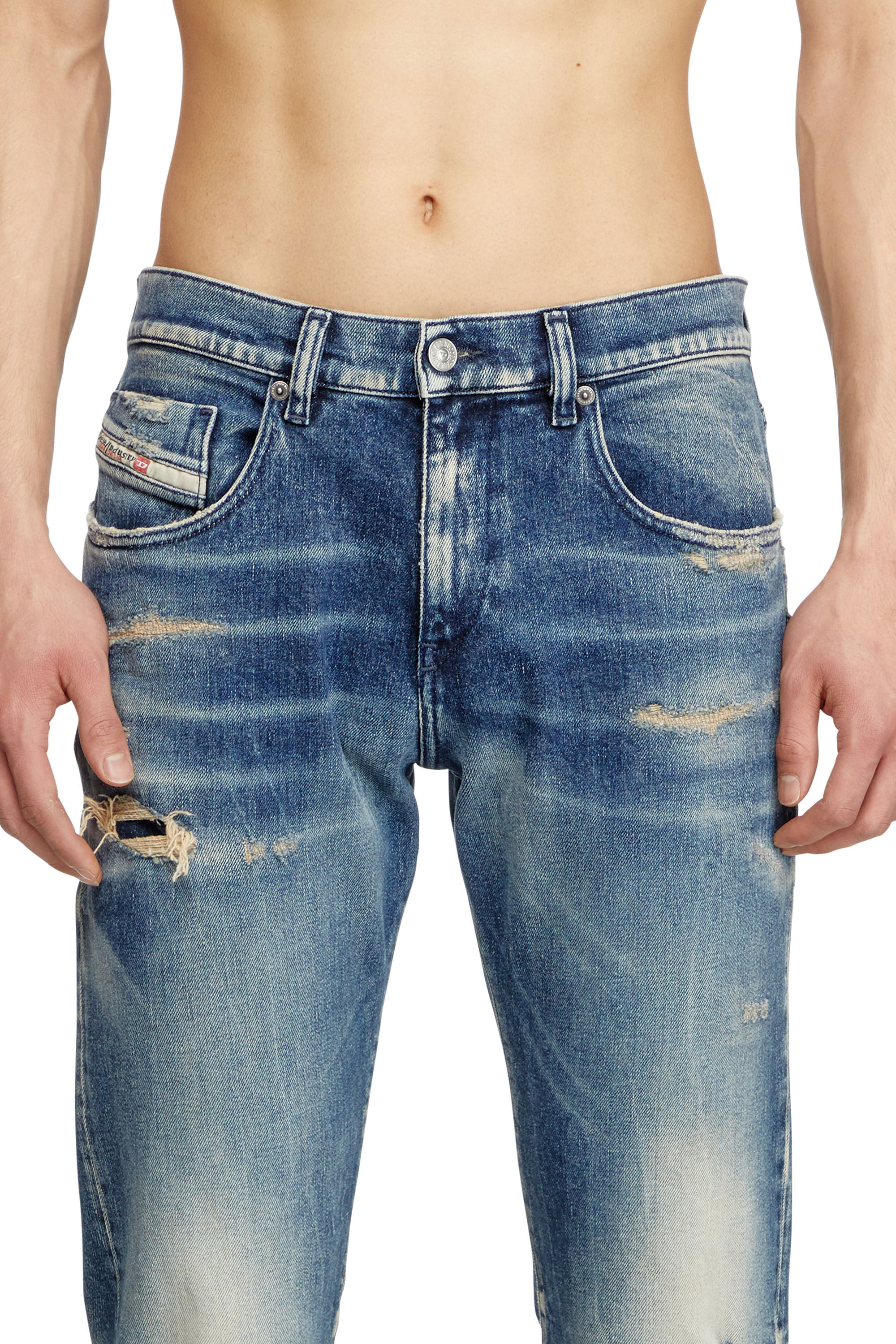 Diesel - Slim Jeans 2019 D-Strukt 007Y6 Homme, Bleu Foncé - Image 5