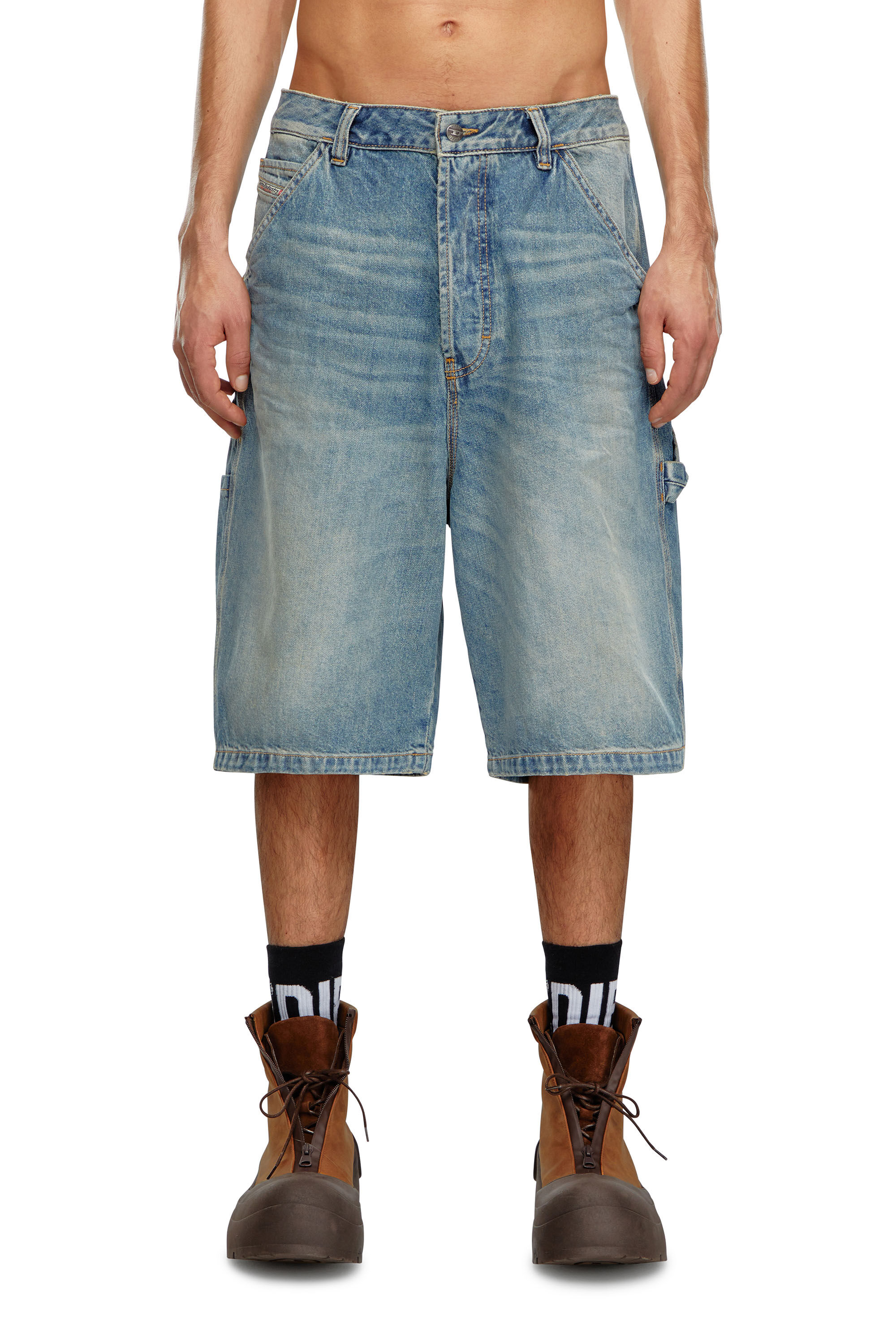 Diesel - D-LIVERY-SHORT, Short utility en denim Homme in Bleu - 3