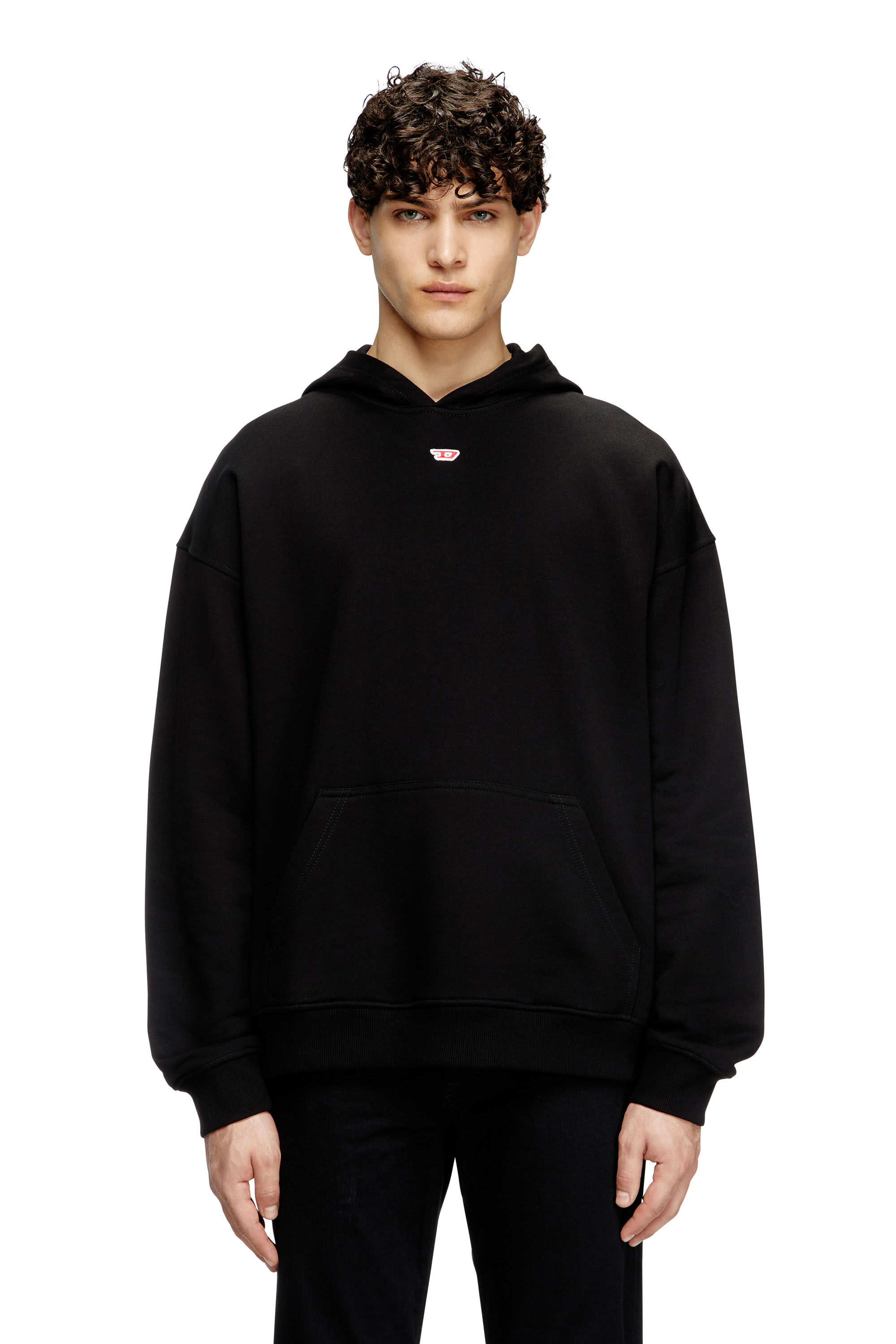Diesel - S-BOXT-HOOD-D, Sweat-shirt à capuche avec empiècement D Homme in Noir - 3