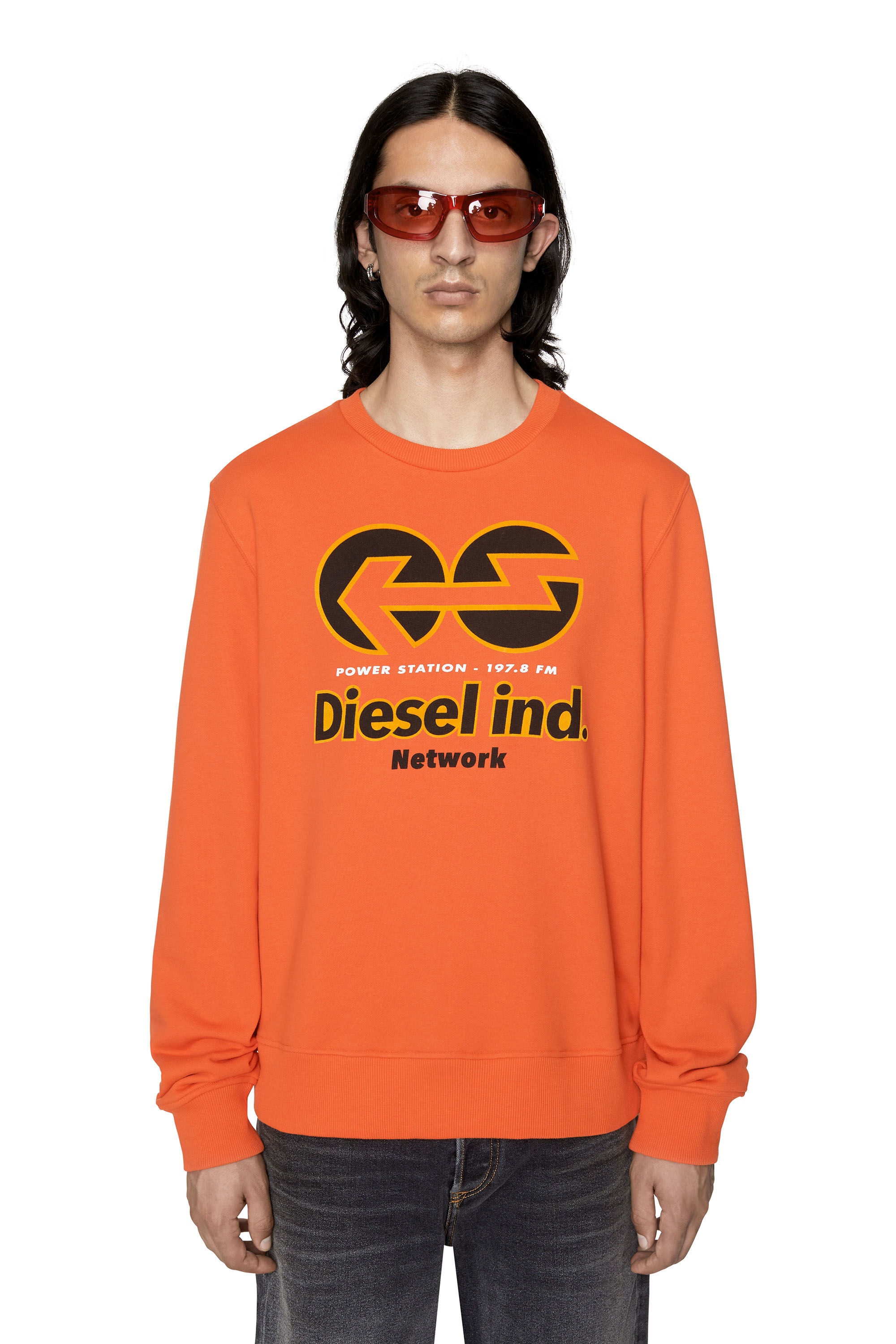 Diesel sweatshirt sales orange