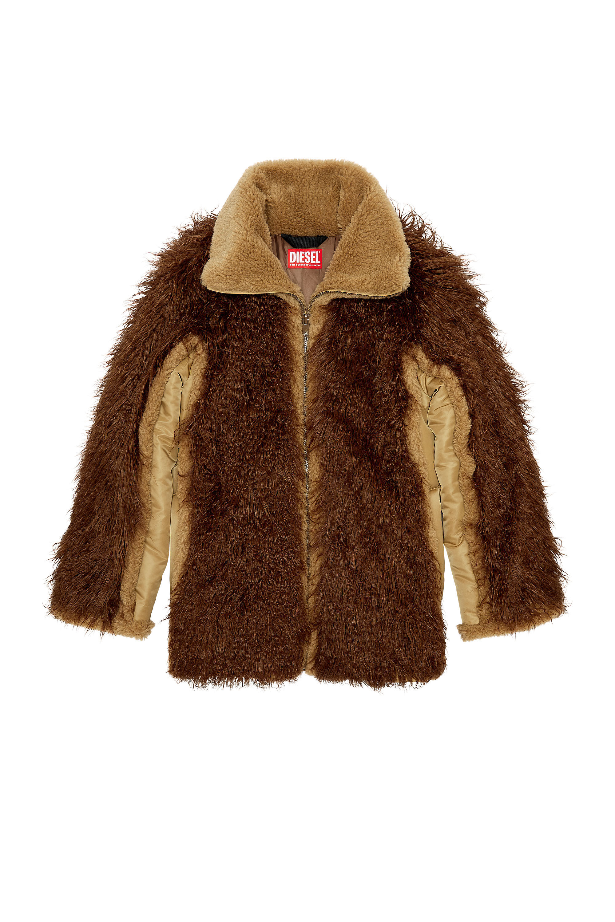 Women s Shaggy jacket with teddy panels W BECCA Diesel