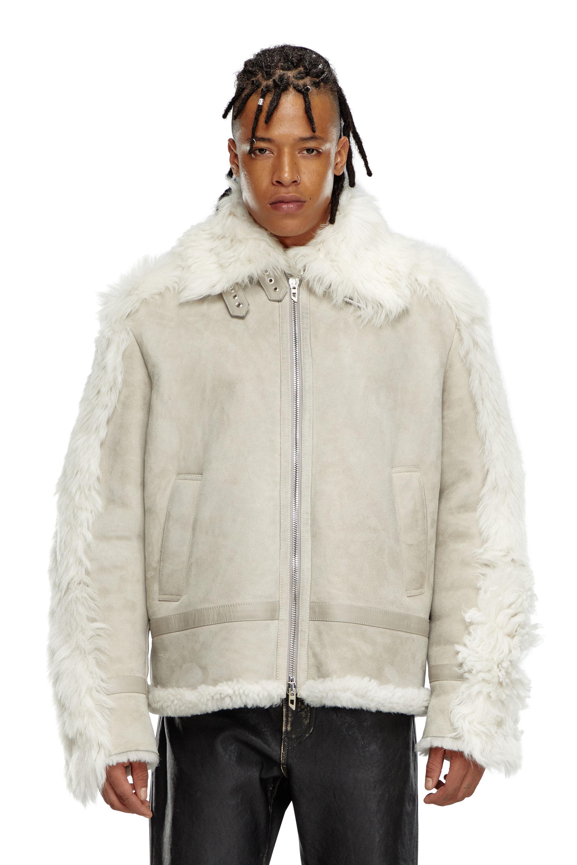 Veste fourrure mouton homme sale