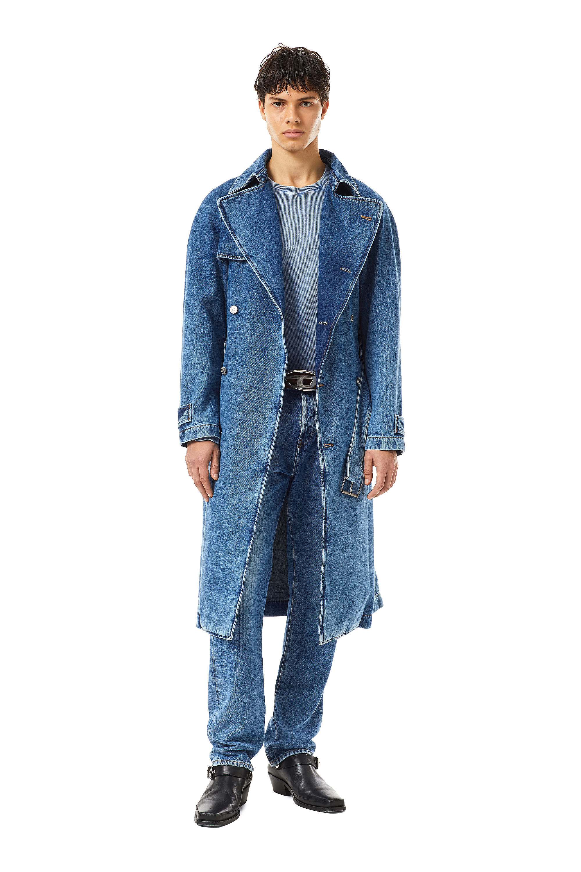 Blue jean sales trench coat