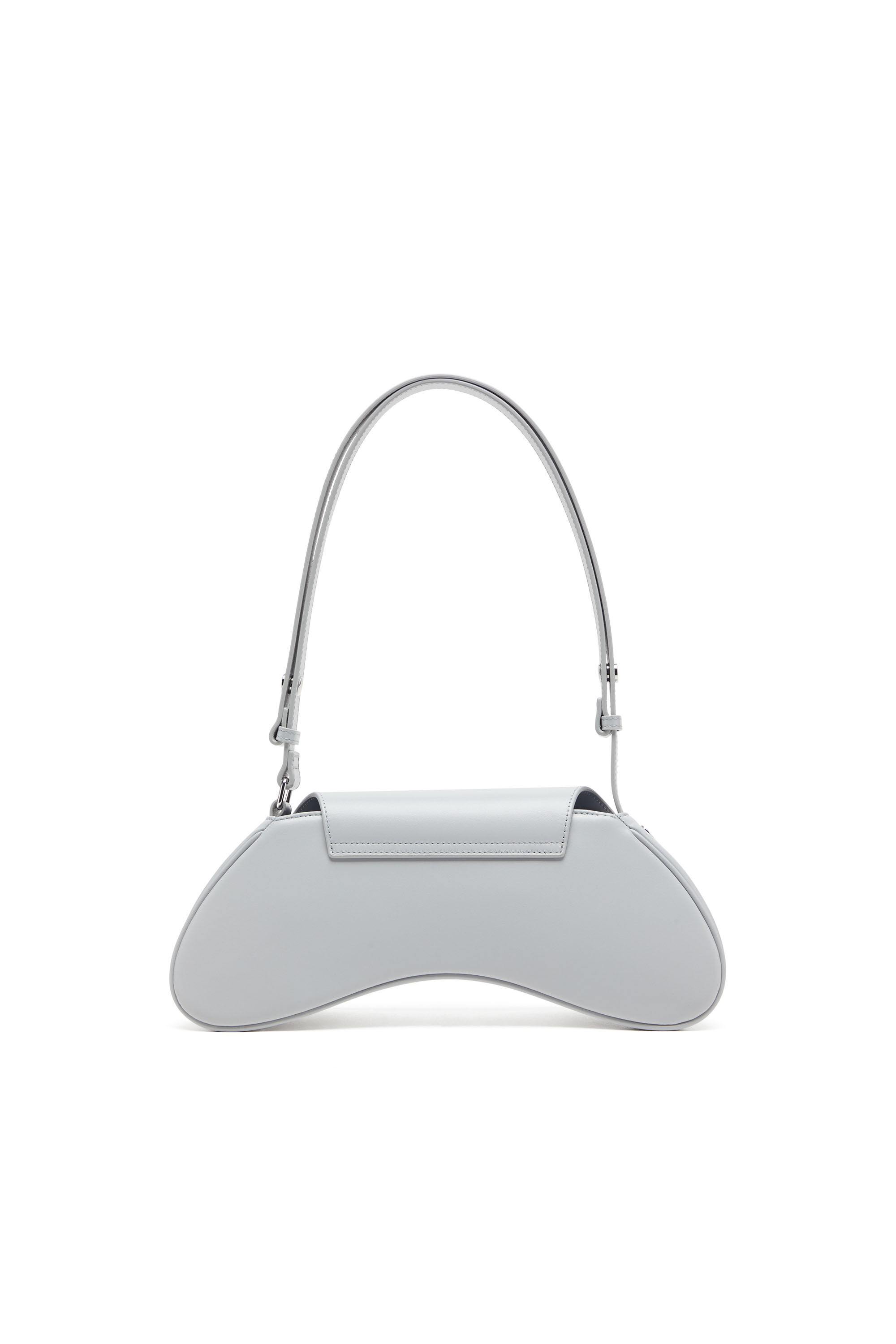 Diesel - PLAY CROSSBODY, Play-Sac à bandoulière en cuir semi-brillant Femme in Gris - 3