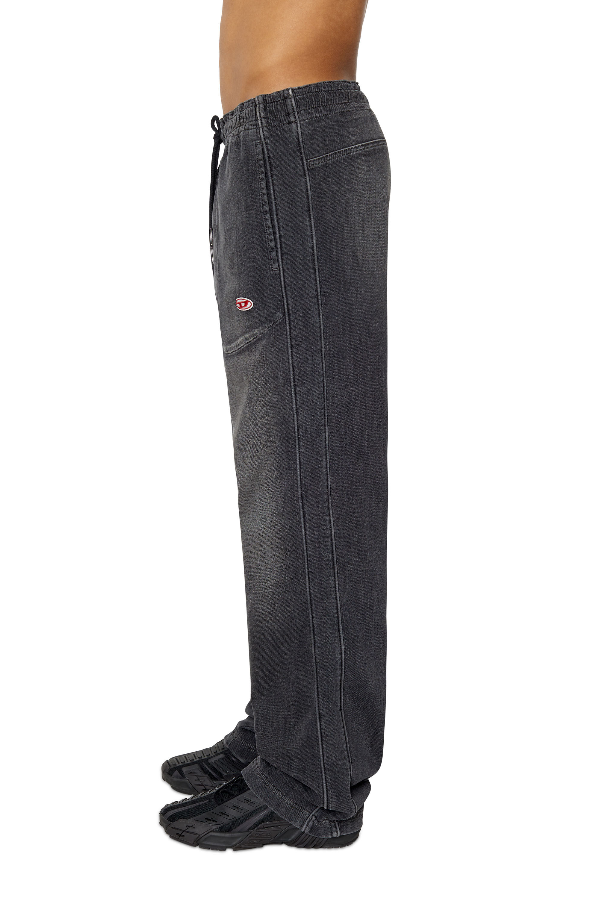 D-MARTIANS TRACK DENIM Man: Straight Black/grey Baggy Jeans | Diesel