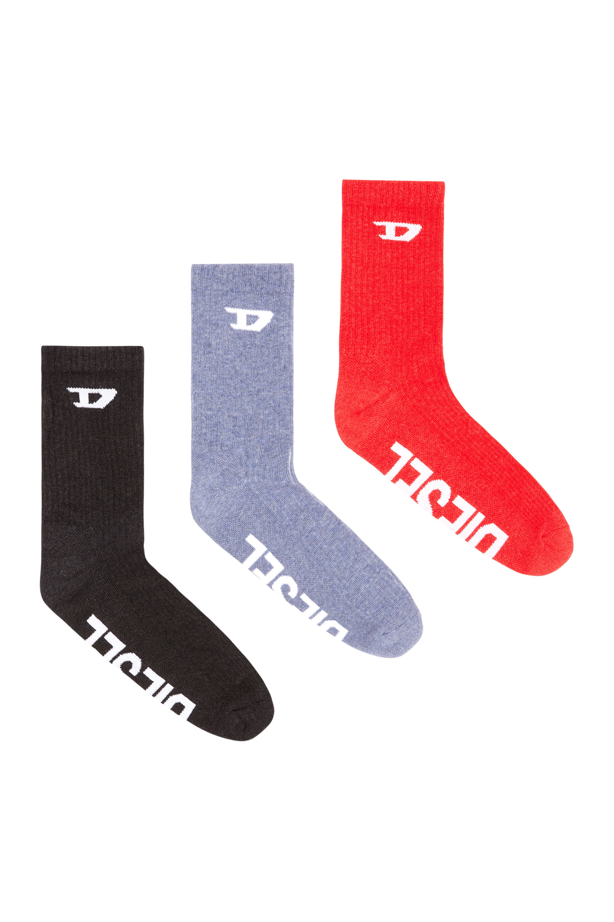 Diesel - SKM-D-CREW-SPORT-SOCKS, Orange/Bleu - Image 1