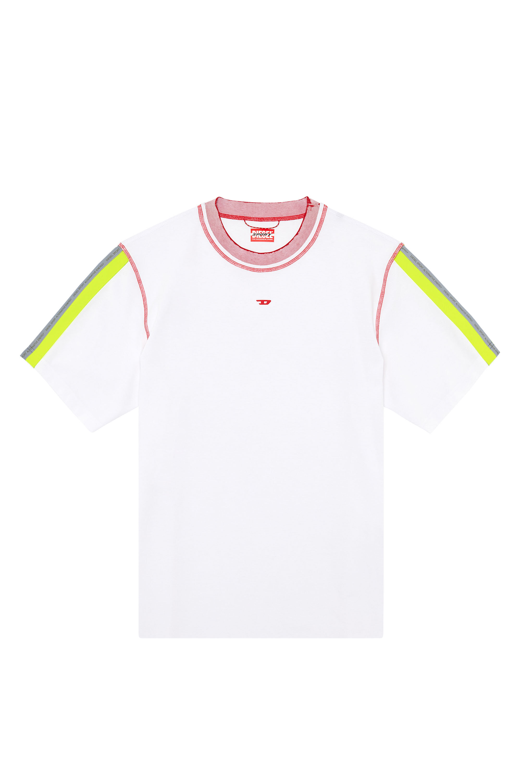 Diesel - AMTEE-NILO-HT03, Male T-shirt with reflective bands in Multicolor - Image 2