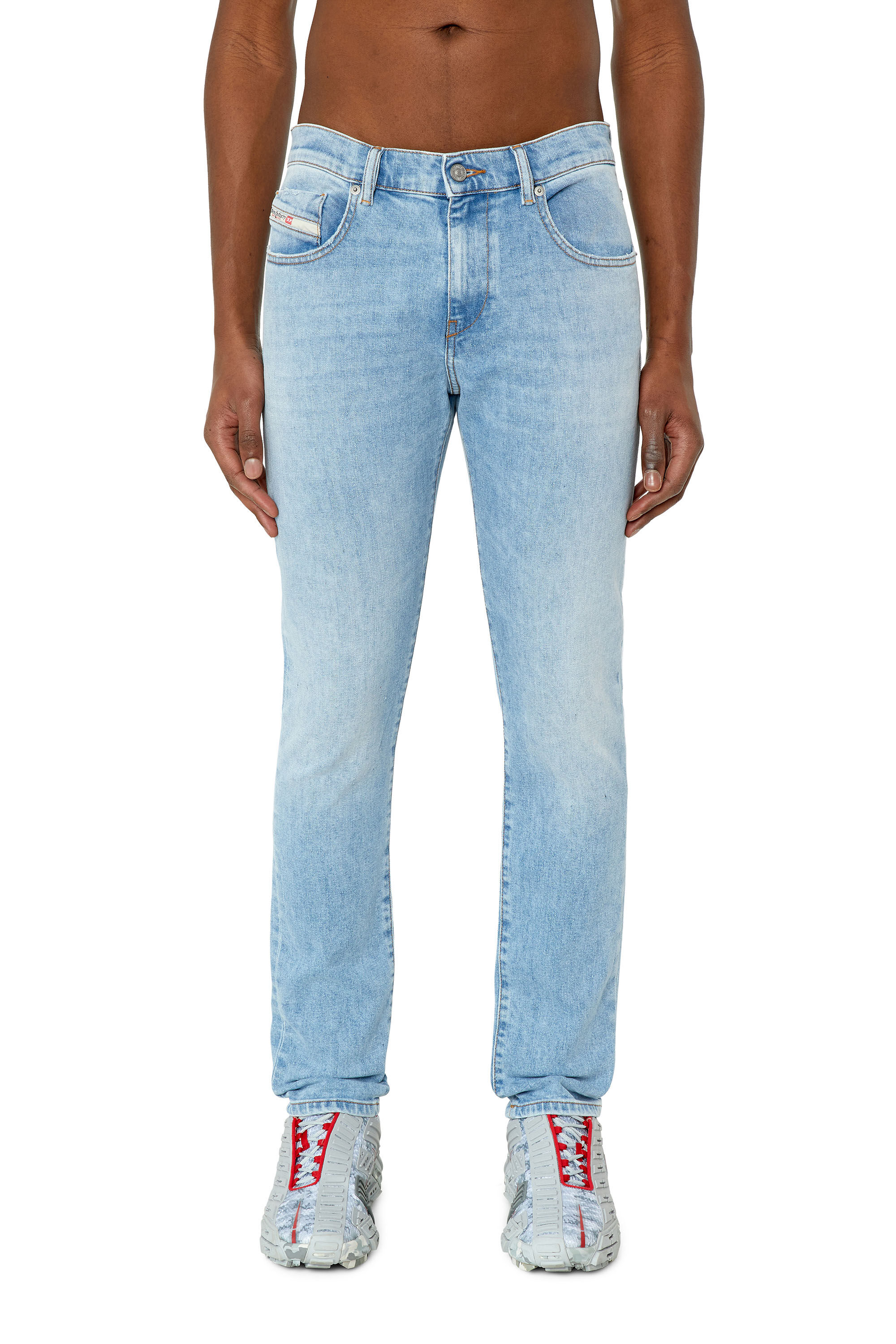Diesel - Slim Jeans 2019 D-Strukt 09F41, Bleu Clair - Image 3