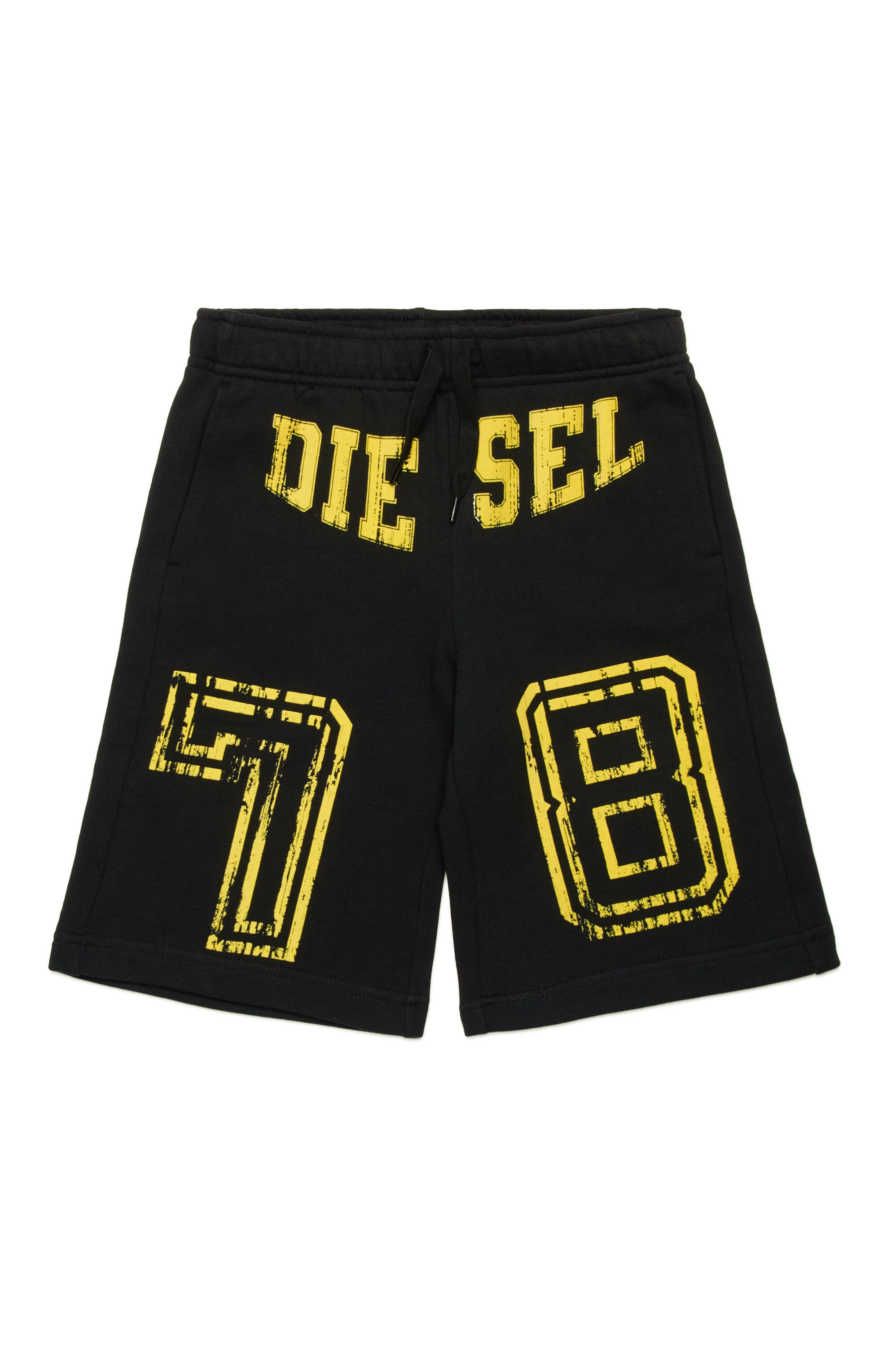 Diesel - PTAINSHORT, Male's Sweat shorts with Diesel 78 logo in Black - 1