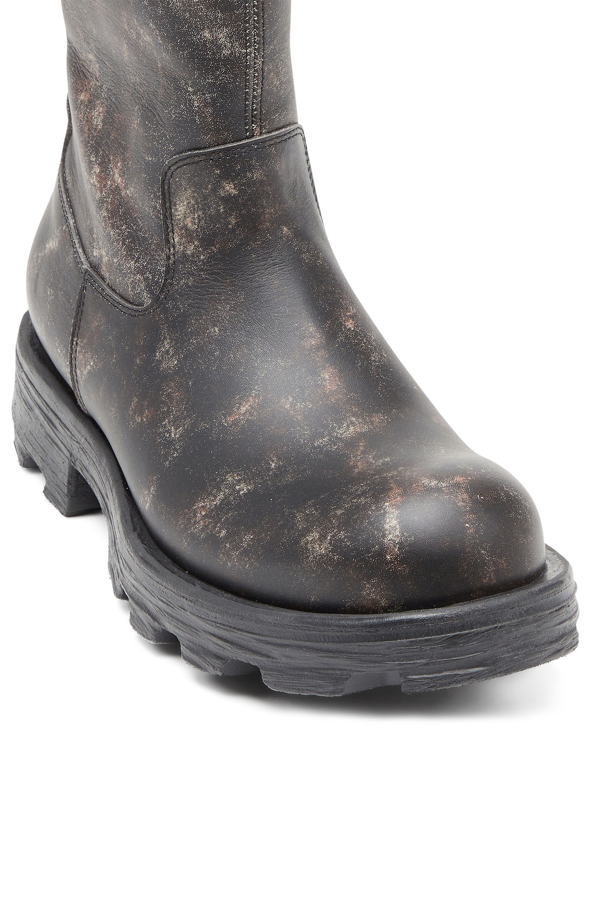 Diesel - D-HAMMER HB D W, Female's D-Hammer-Knee-high boots in distressed leather in Brown - 4