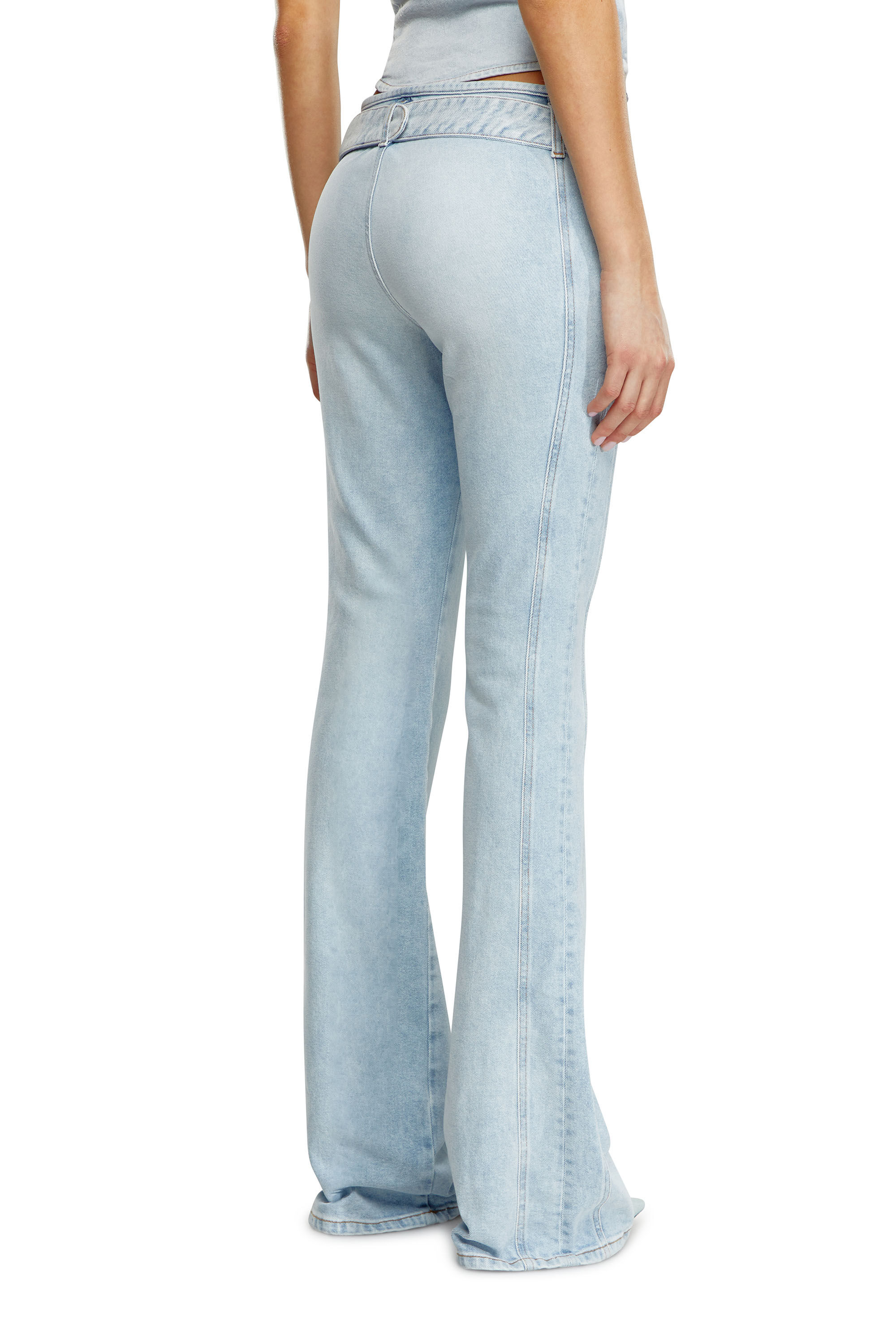 Diesel - Bootcut and Flare Jeans D-Ebbybelt 0JGAA, Bleu Clair - Image 5