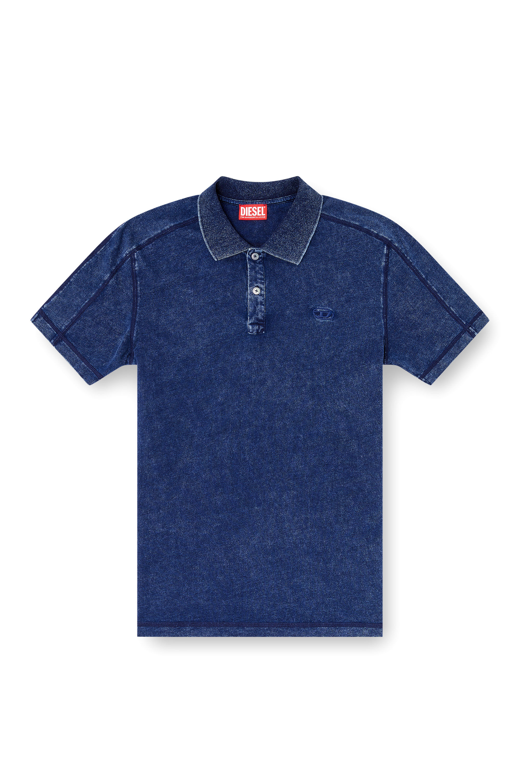Diesel - T-SWIND-R1, Polo effet denim Homme in Bleu - 2