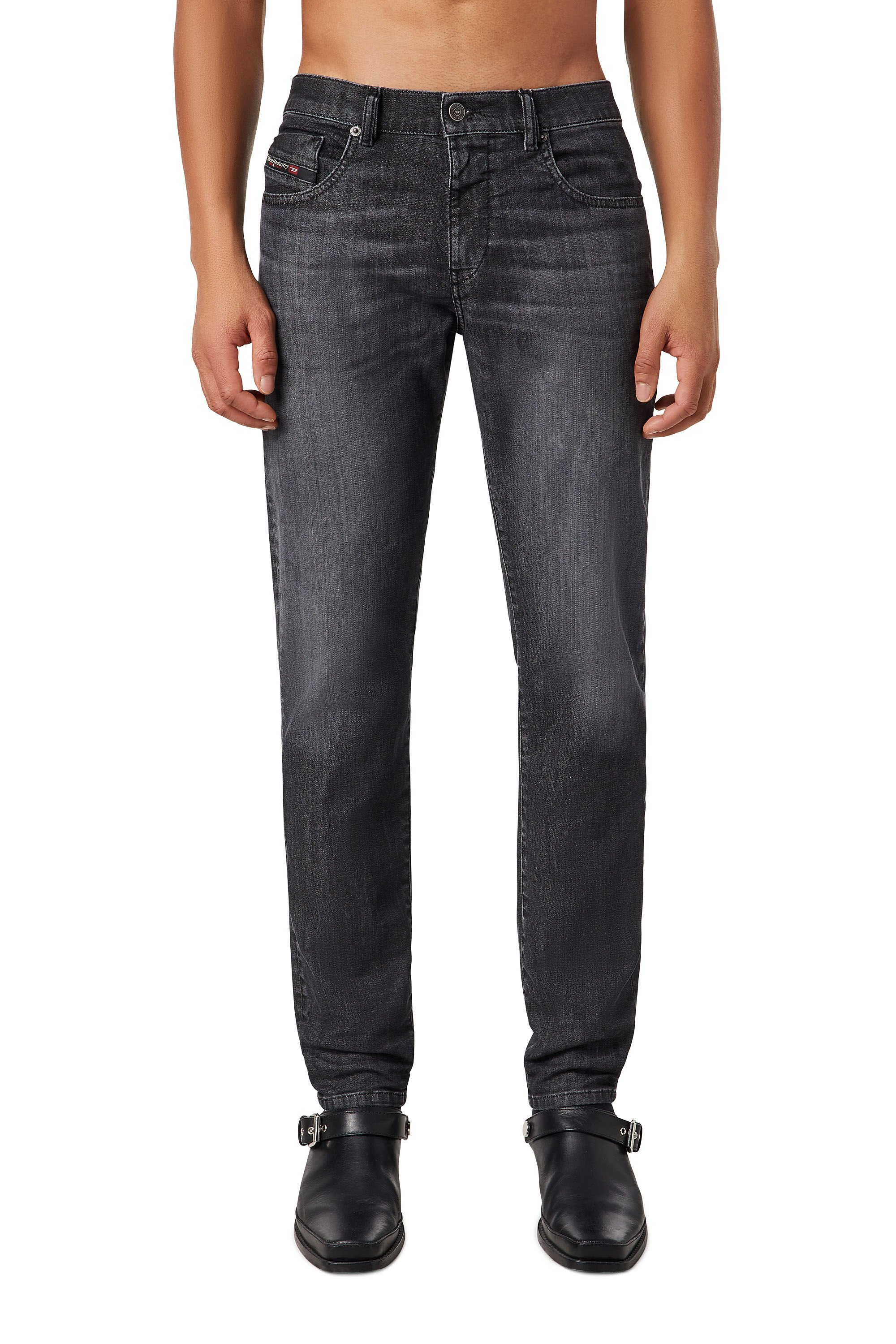 Diesel - D-Strukt JoggJeans® 09D08 Slim, Black/Dark Grey - Image 3