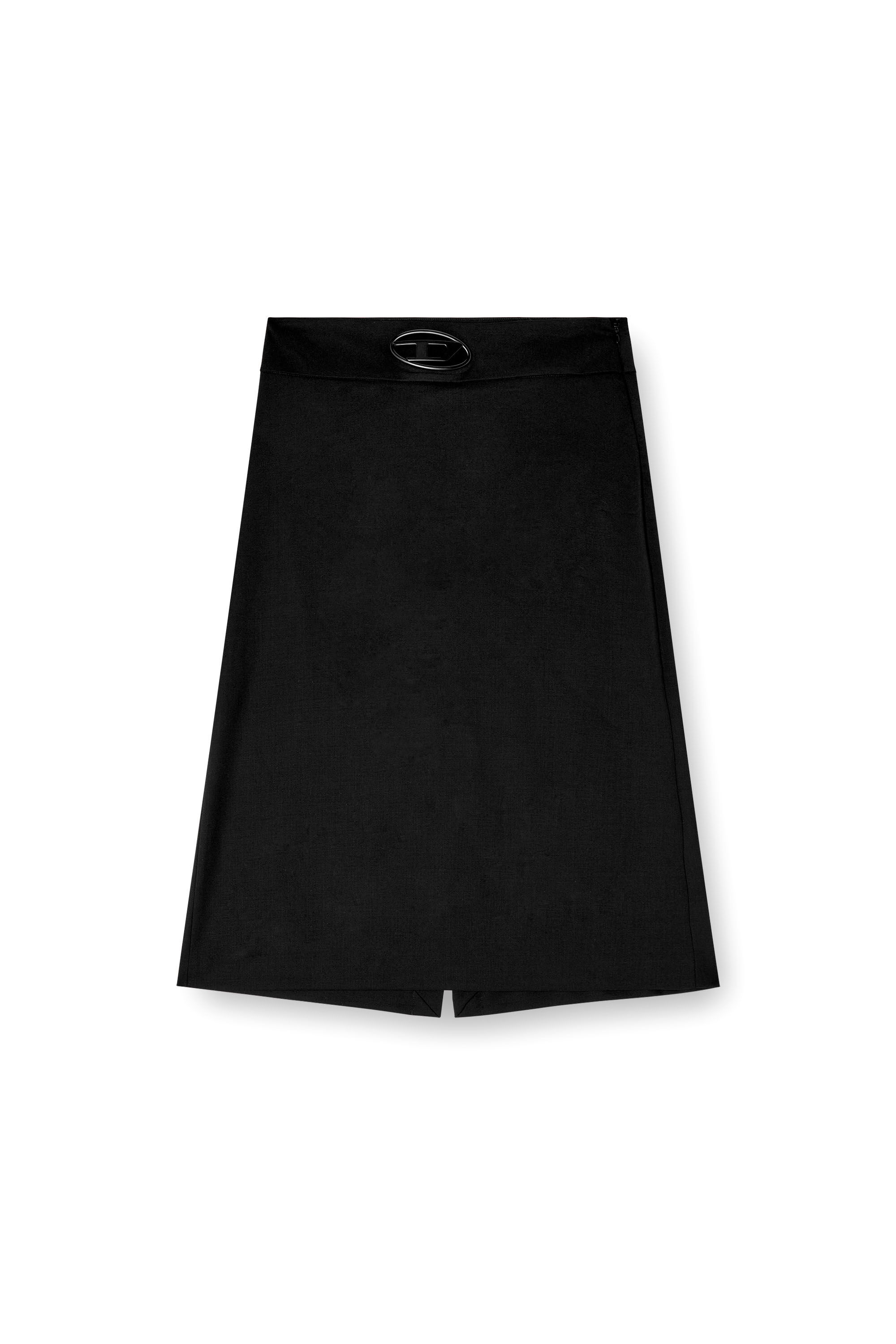 Diesel - O-SEUS, Jupe midi trapèze Femme in Noir - 2