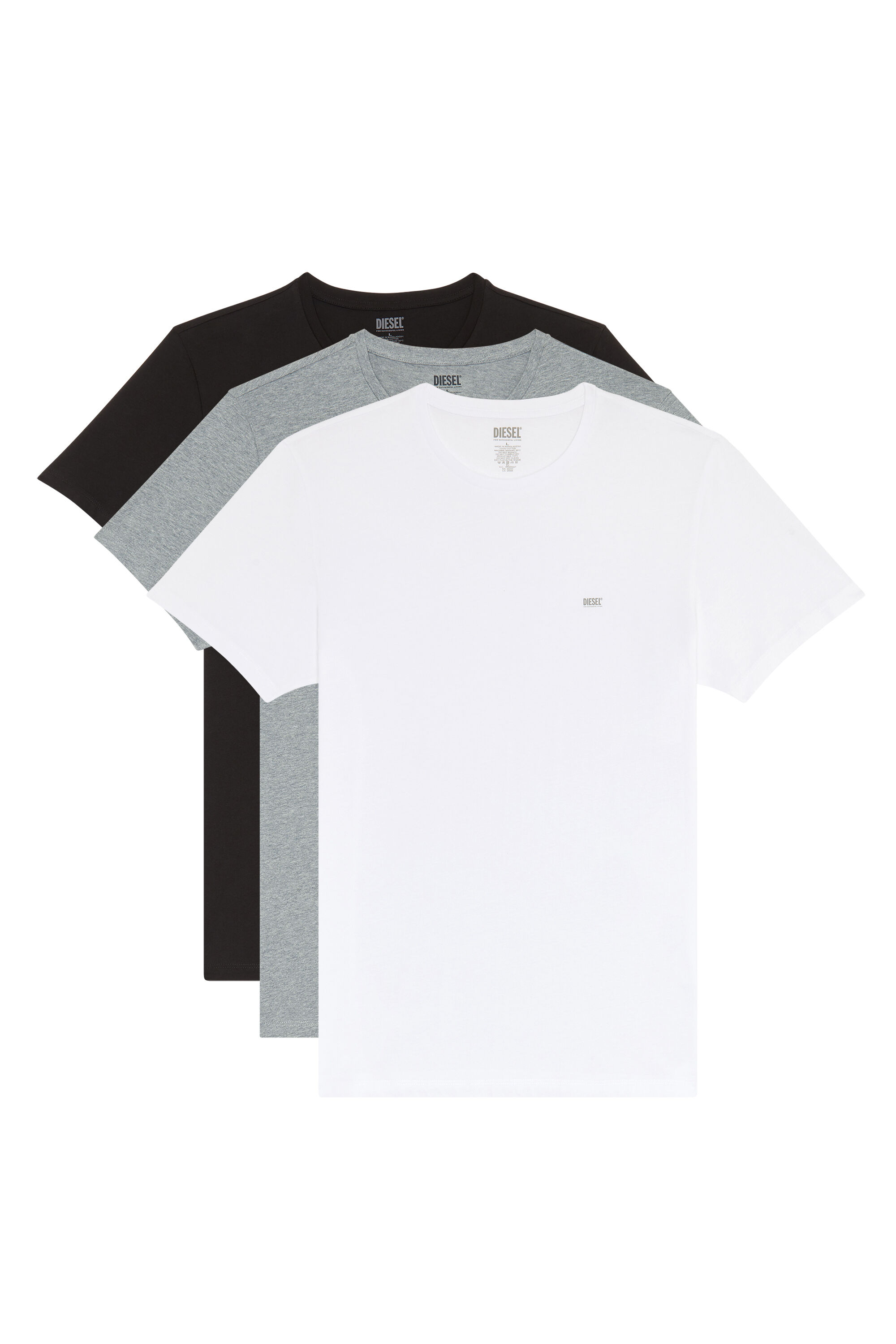 Diesel - UMTEE-JAKETHREEPACK, Lot de trois T-shirts à col rond Homme in Polychrome - 2