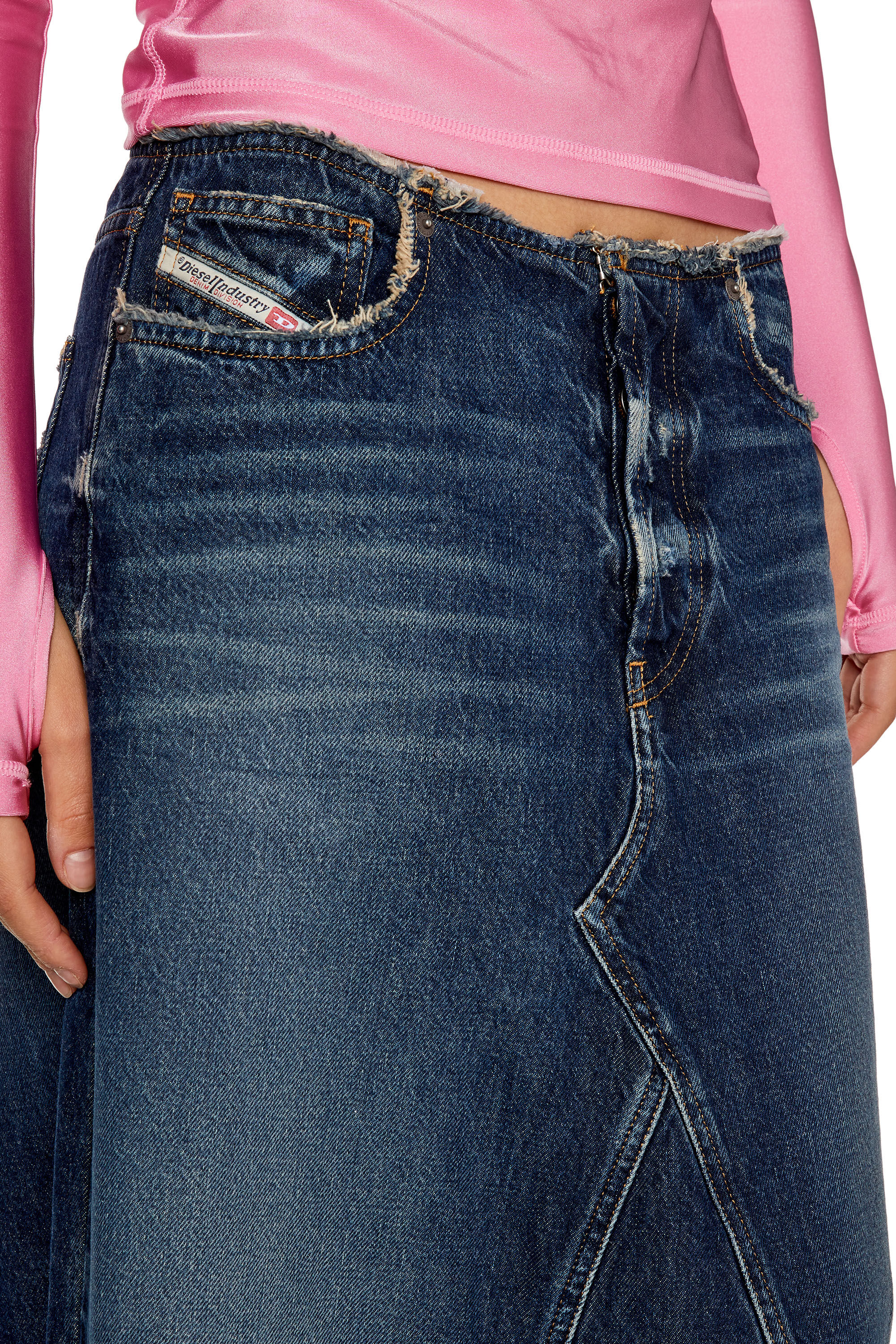 Jupe longue avec taille cut off Femme DE PAGO S Diesel